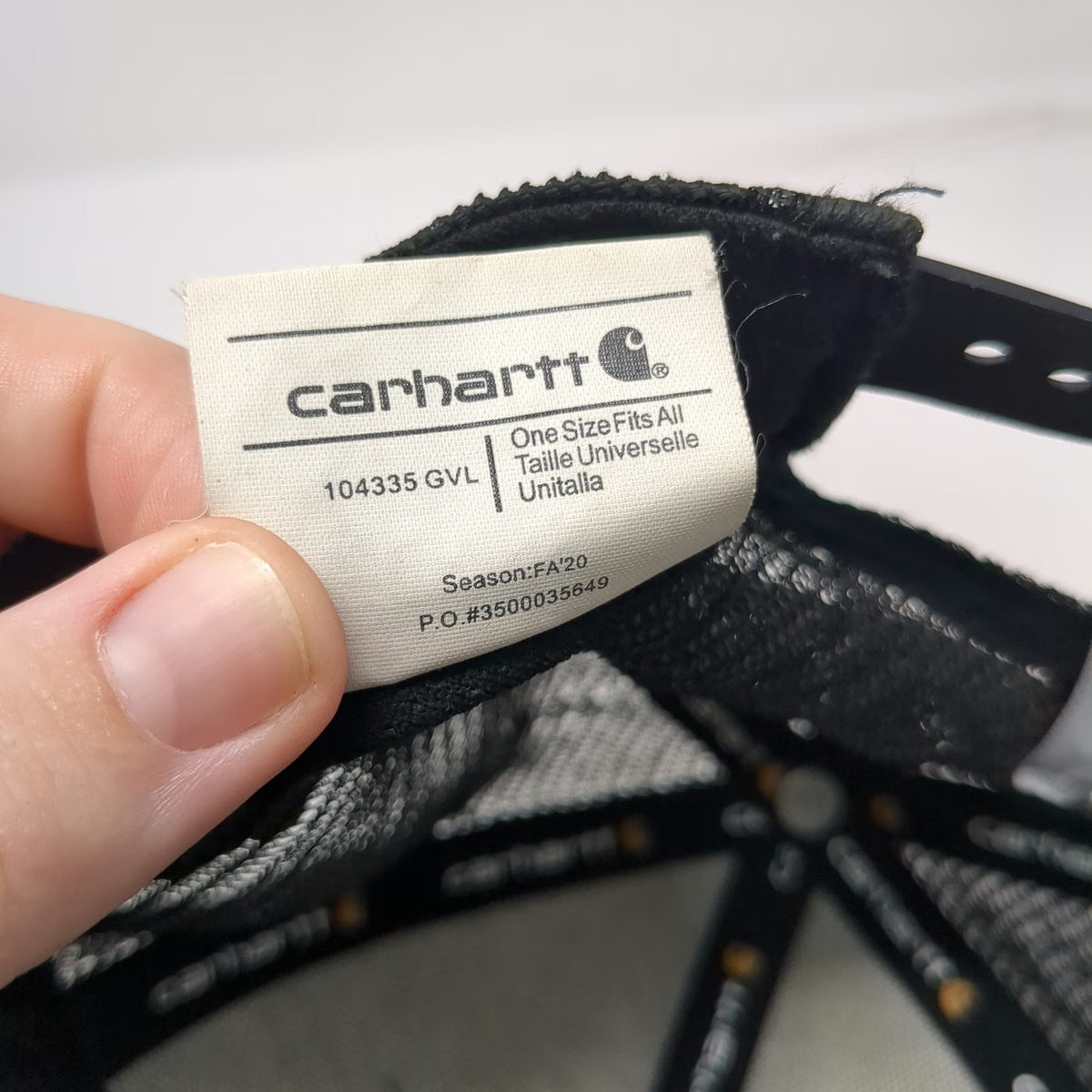 Carhartt Trucker Hat Gray One Size Snapback Mesh Diamond Patch Logo Workwear