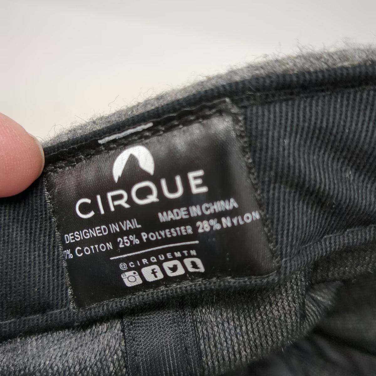 Cirque Baseball Cap Gray One Size Boise ID Skyline Patch Strapback Brown Hat