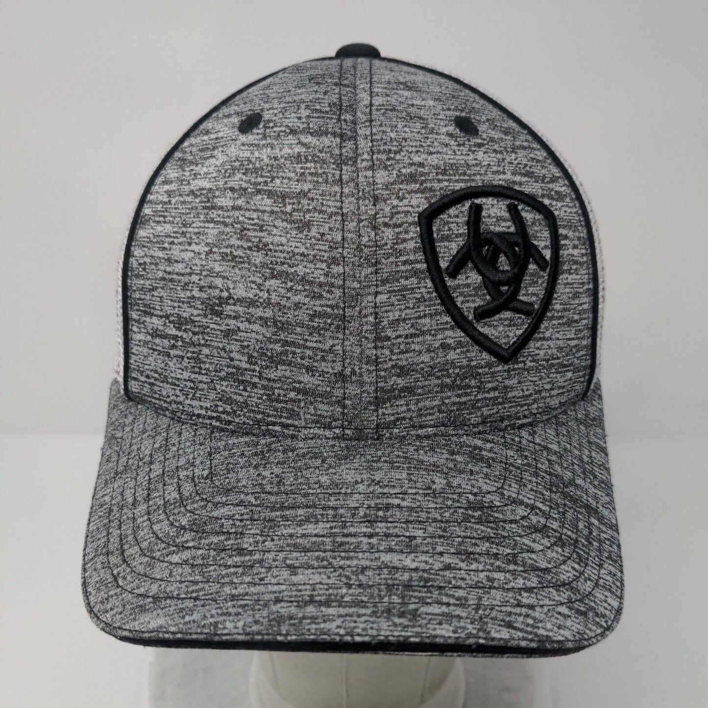Ariat Snapback Trucker Hat Gray One Size Adjustable 110 Flexfit Tech Mesh Back