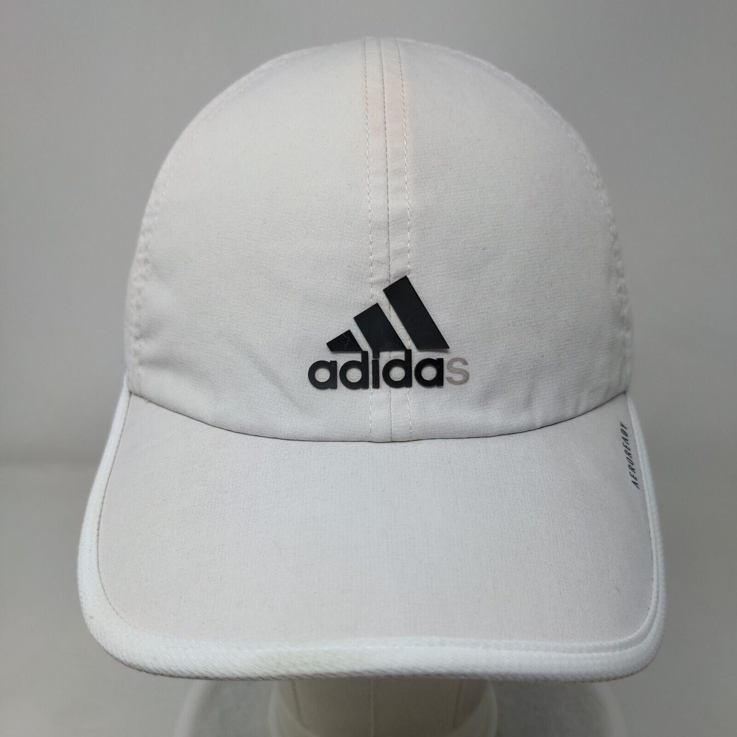 Adidas Aeroready Strapback Hat White One Size Adjustable Breathable Mesh