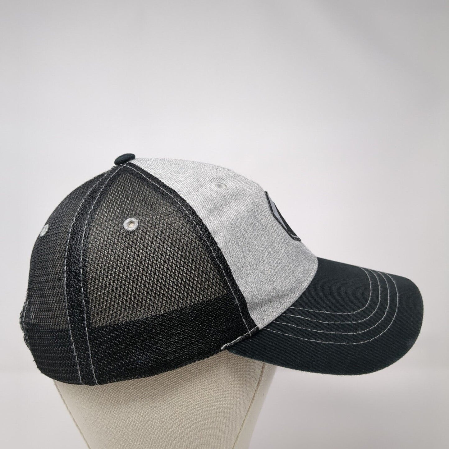 Aqua Design Snapback Trucker Hat Black One Size Mesh Back Colorblock HG