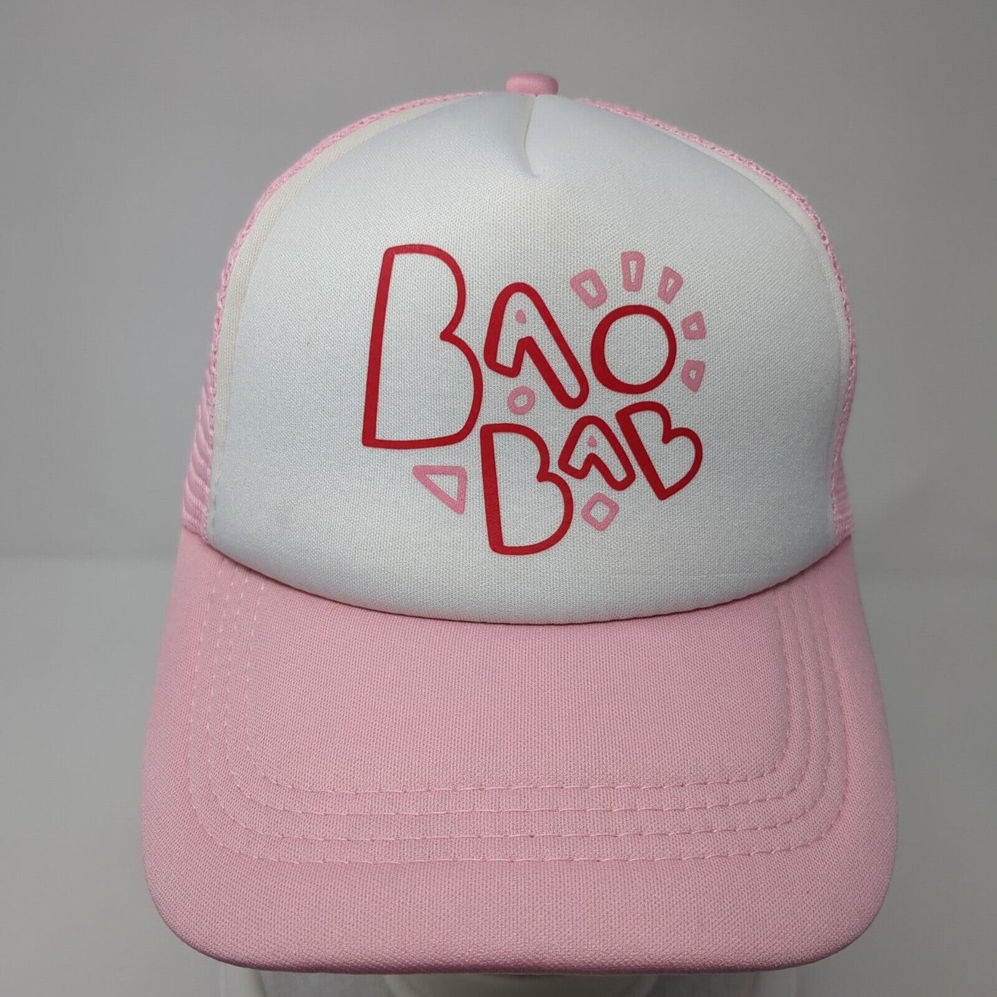 Baobab Snapback Mesh Back Trucker Hat Pink One Size Adjustable Outdoor