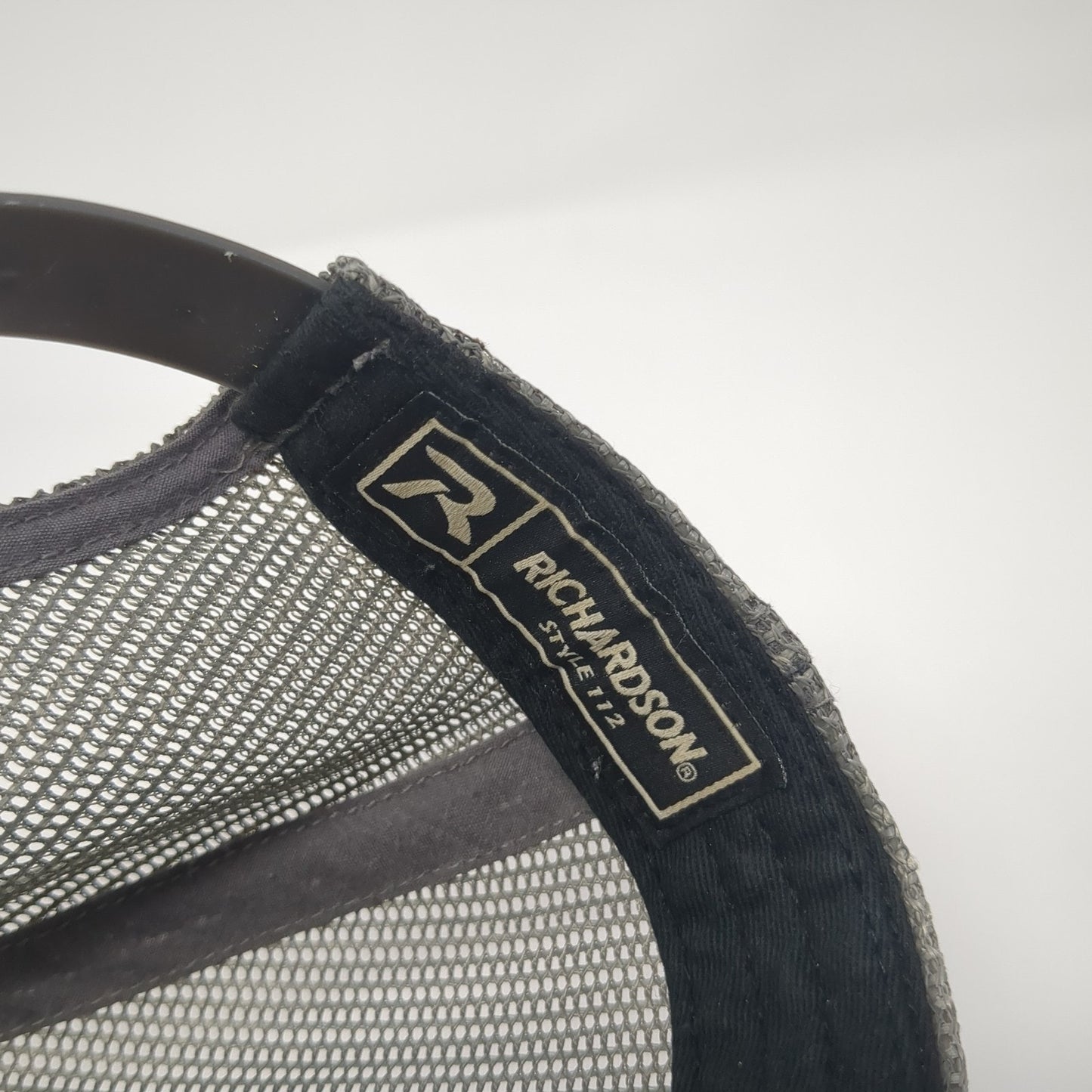 Richardson Snapback Trucker Hat Black One Size Adjustable Embroidered Mesh Back