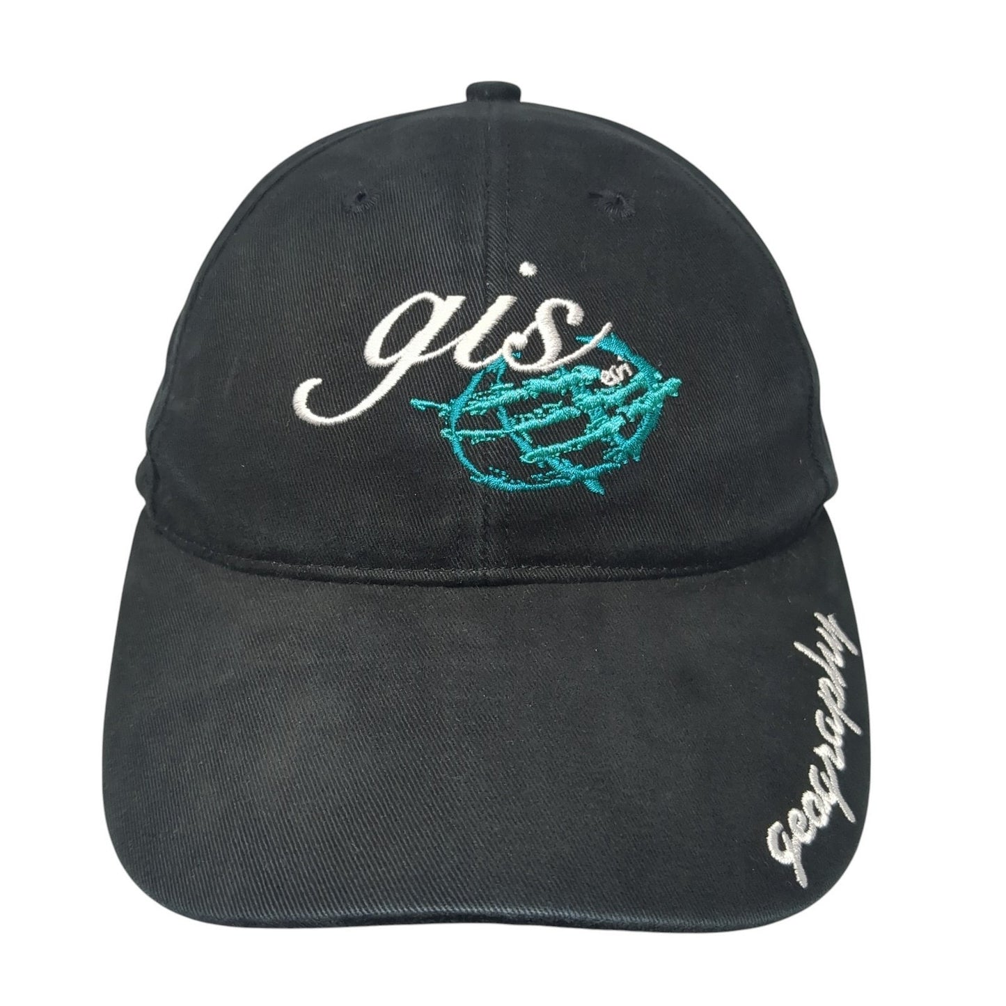 GIS Geography Strapback Hat Black One Size Adjustable Cap America