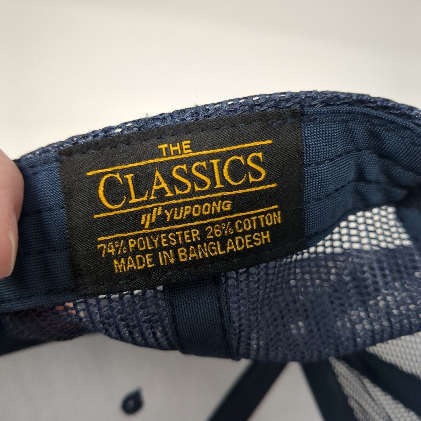 Take It Easy Snapback Mesh Back Trucker Hat Blue One Size Adjustable