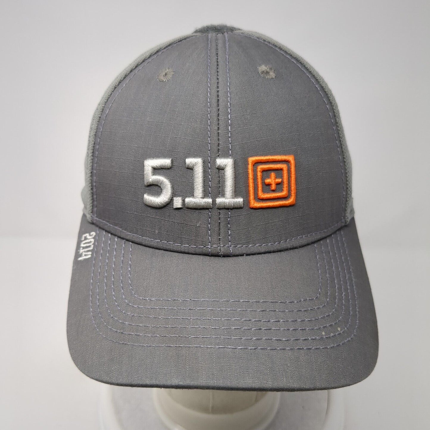 5.11 Tactical 2014 Strapback Hat Gray One Size Adjustable Embroidered 6 Panel