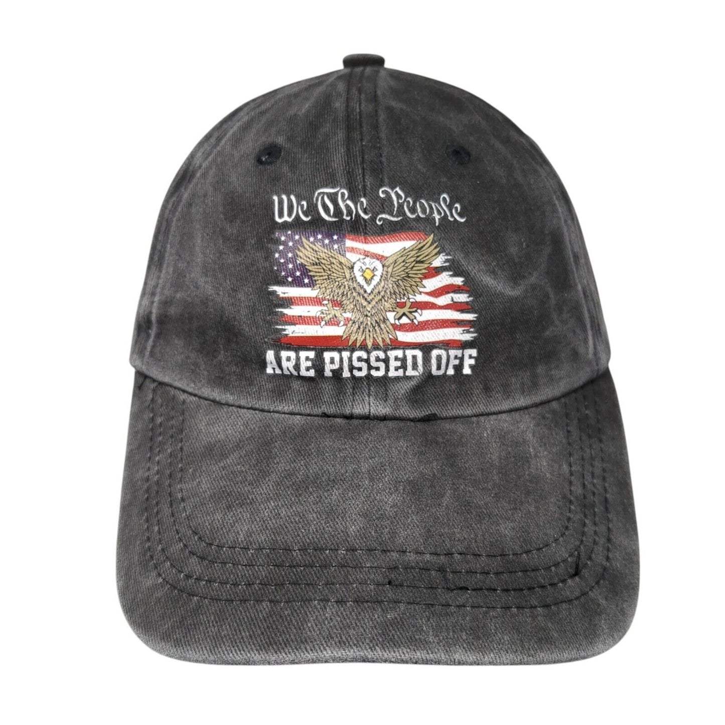 We The People Are Pissed Off Slideback Hat Gray One Size USA Flag