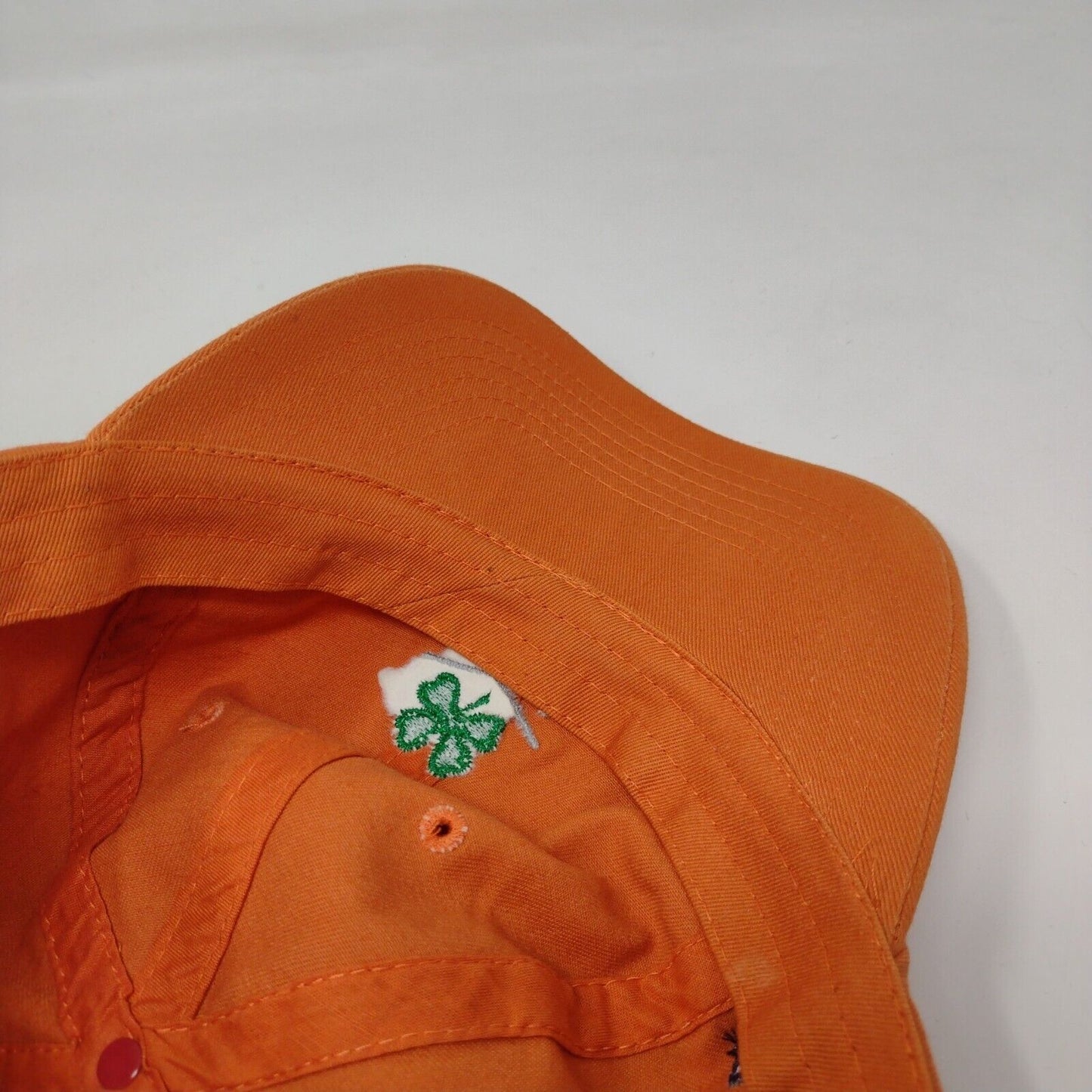 Sean Reilly TBI Fund Slideback Hat Orange OSFA Golf Clover Logo Embroidered