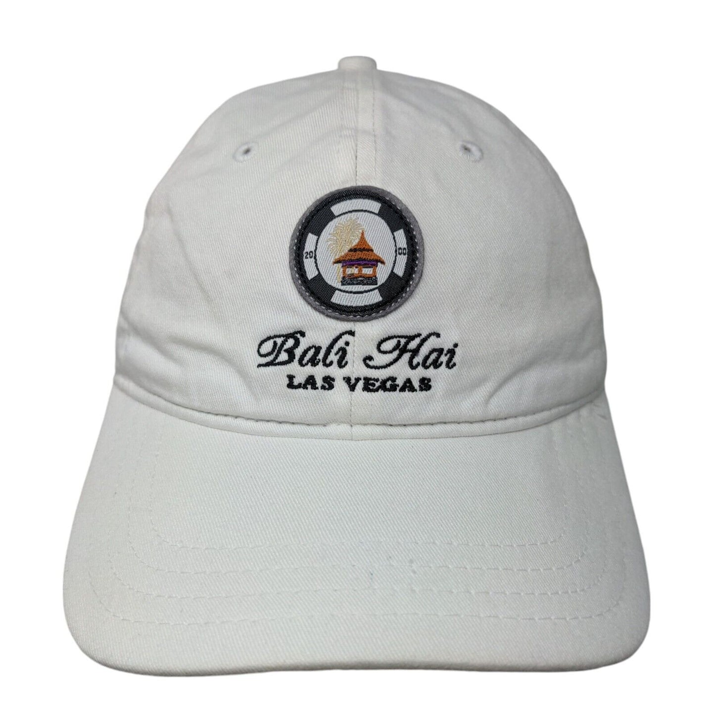Bali Hai Las Vegas Slideback Hat White One Size Embroidered Adjustable