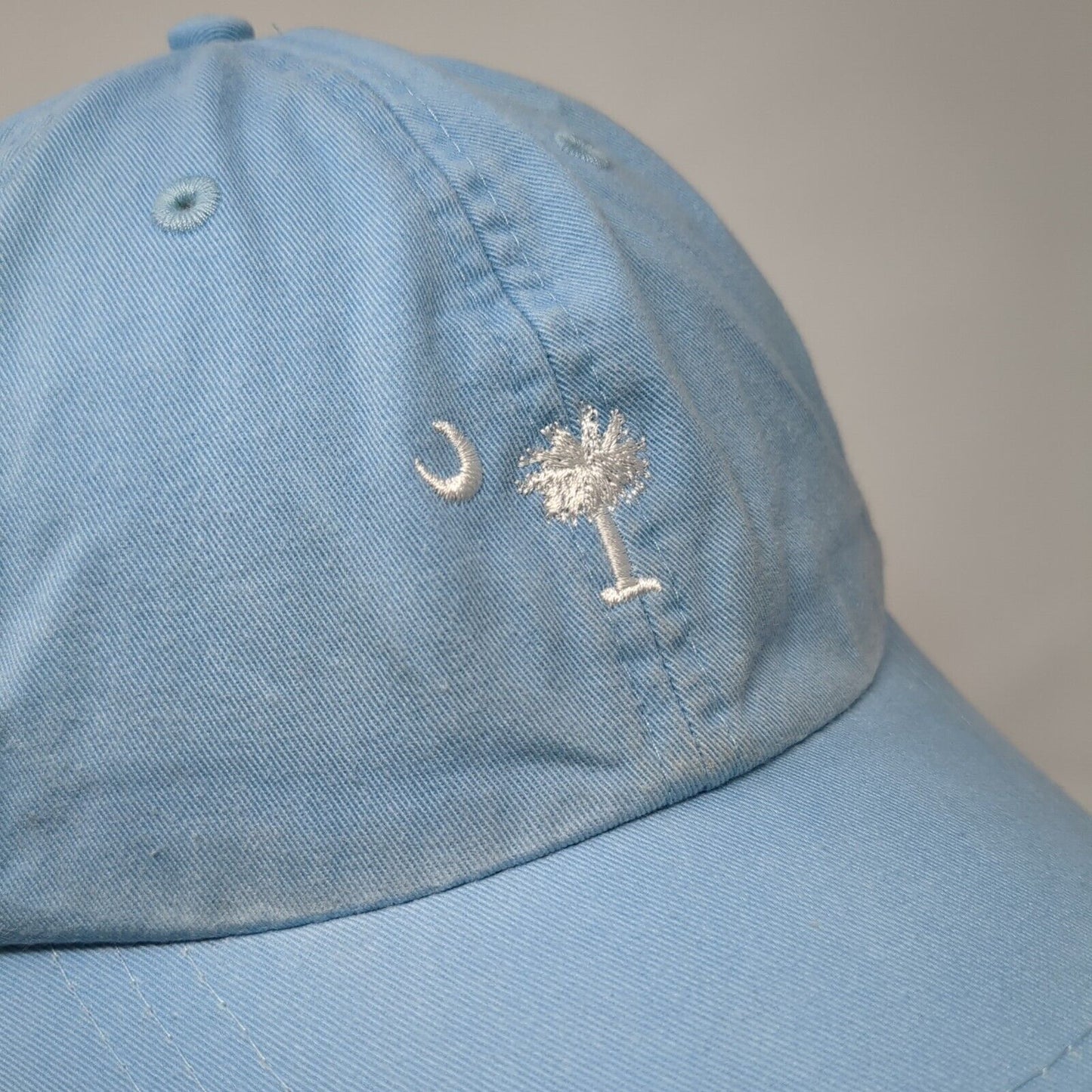 Flag of South Carolina Slideback Hat Blue One Size Leather Strap Adams