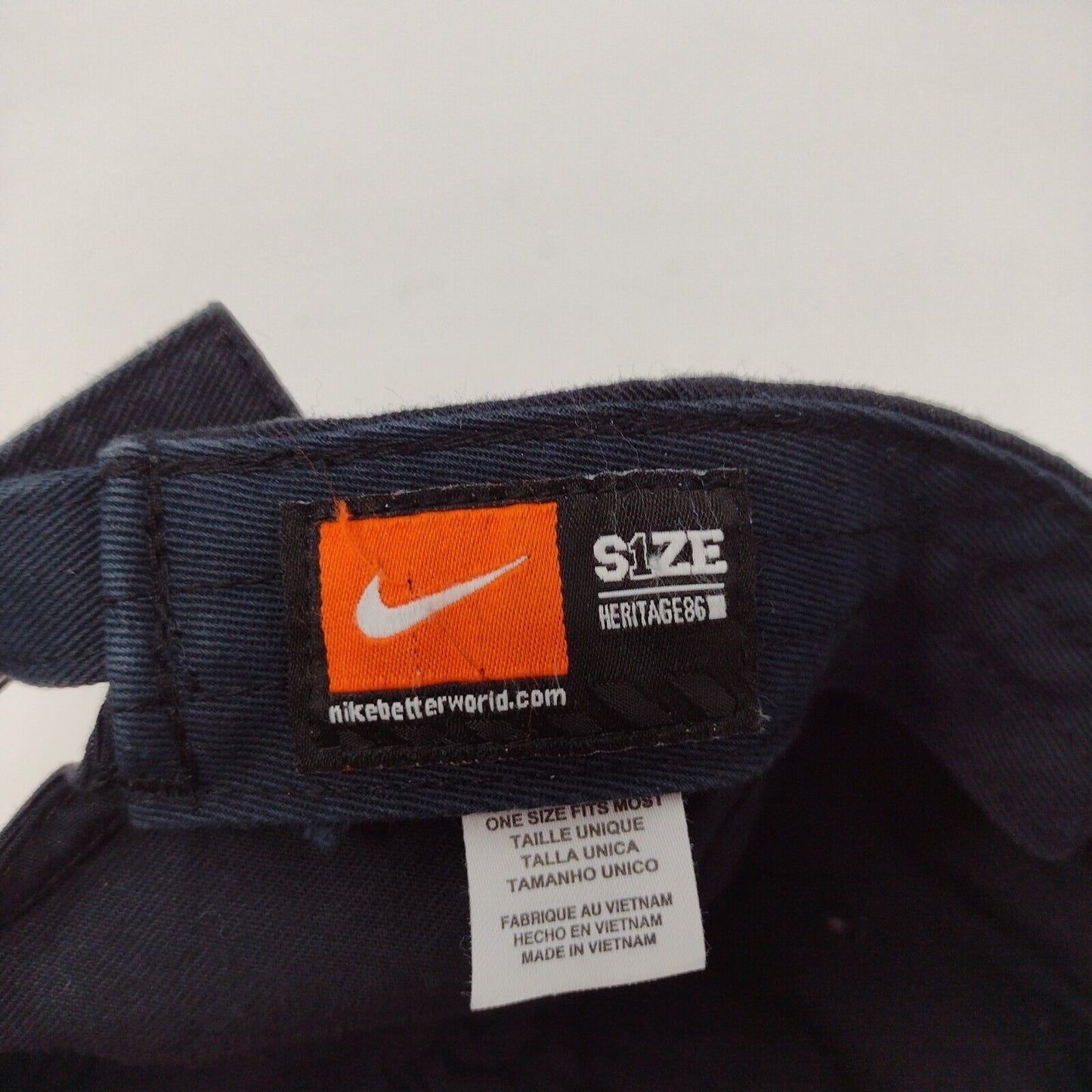 Nike Slideback Hat Blue OSFM Adjustable Embroidered Swoosh Logo Heritage86