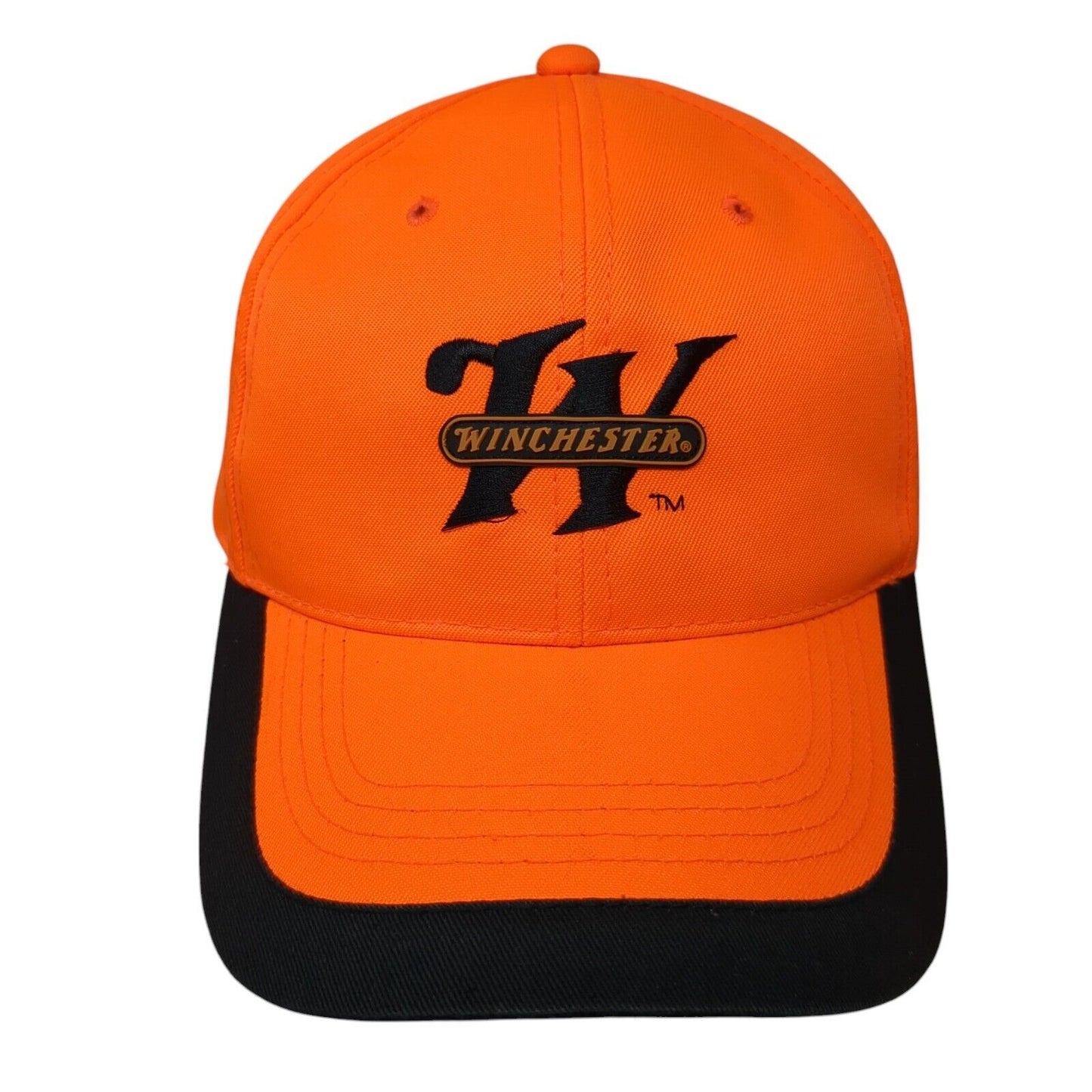 Winchester Slideback Hat Orange OSFA Adjustable Embroidered Signatures