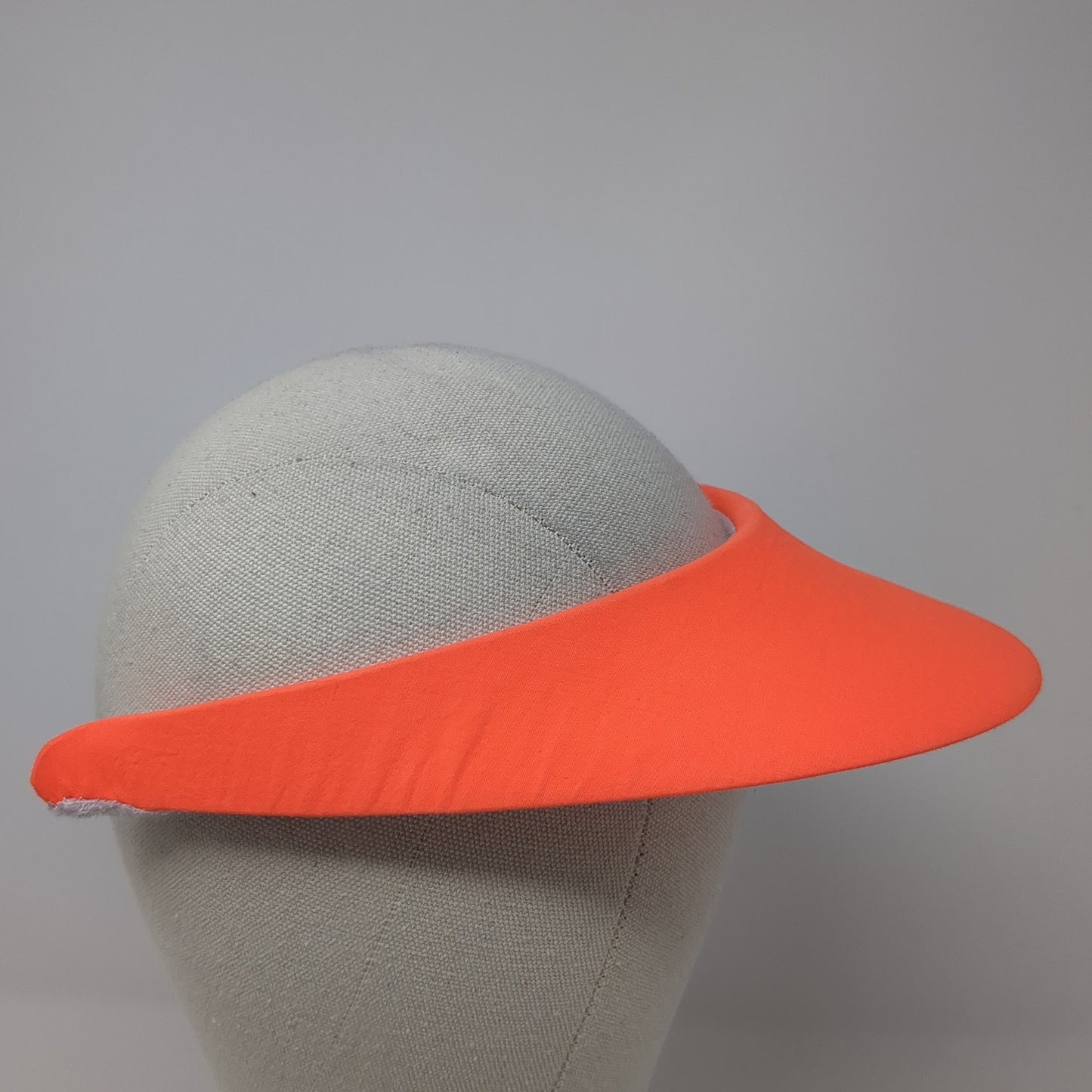 Anlin Sun Visor Hat Orange One Size Adjustable Clip-On Lightweight Blank