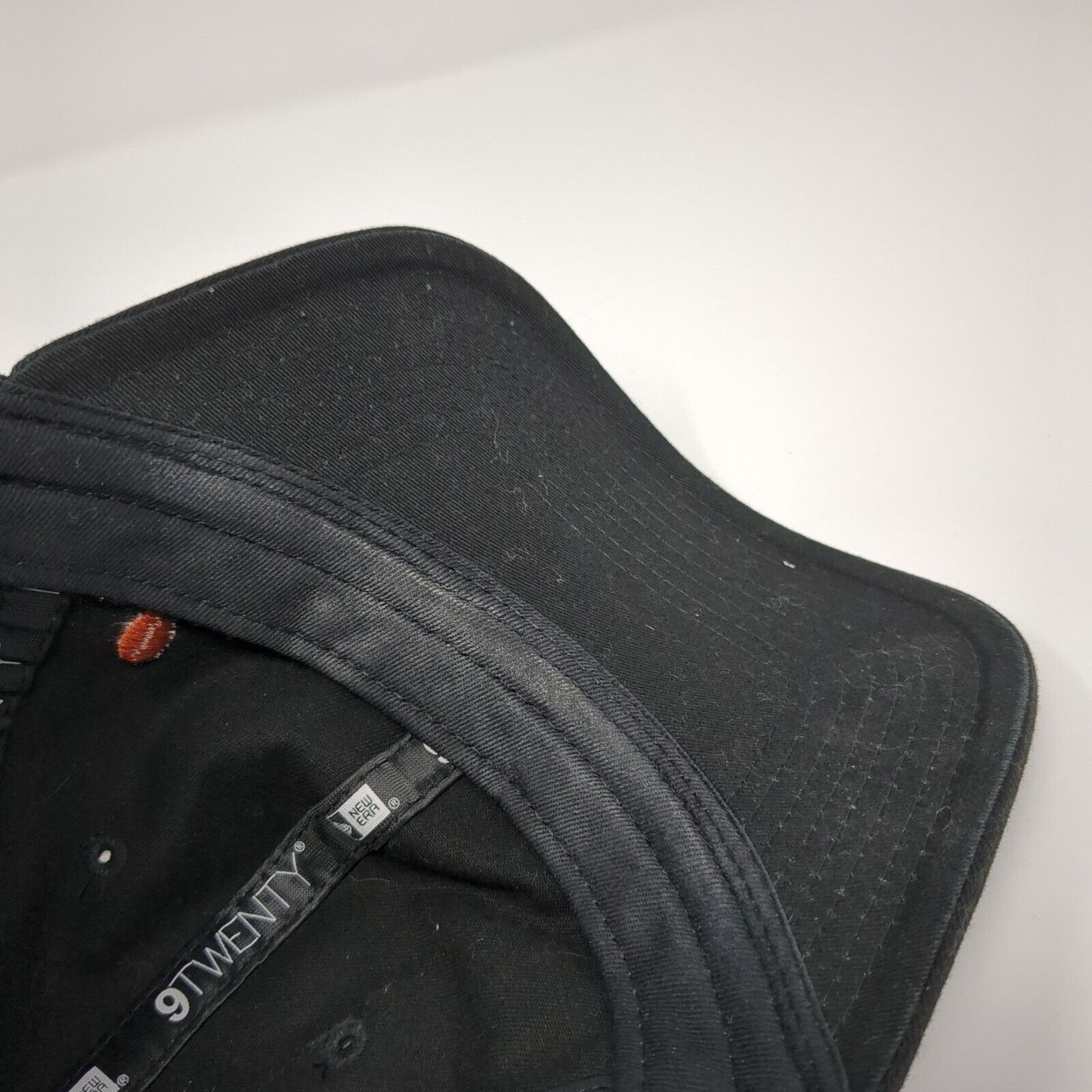 New Era Slideback Hat Black One Size Adjustable Embroidered 9Twenty 6 Panel