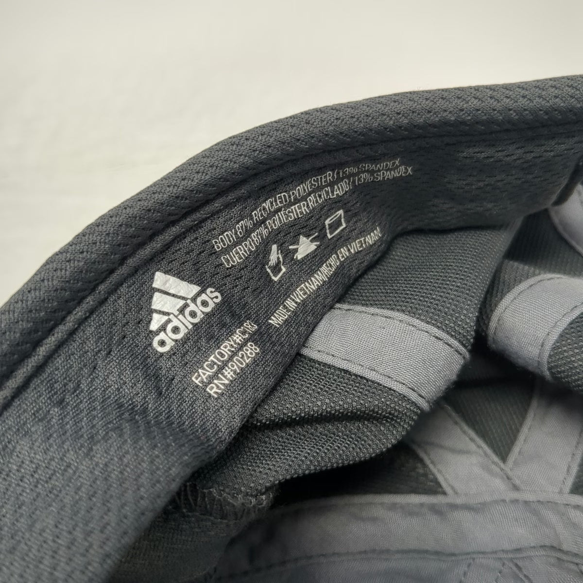Adidas Baseball Cap Gray One Size Strapback Aeroready Performance Running Hat