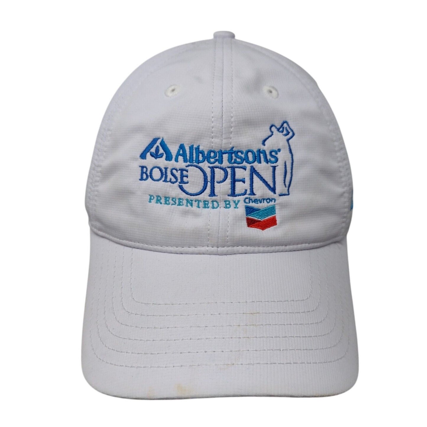 Albertson's Boise Open Presented Chevron Slideback Hat White OS Ivory Headwear