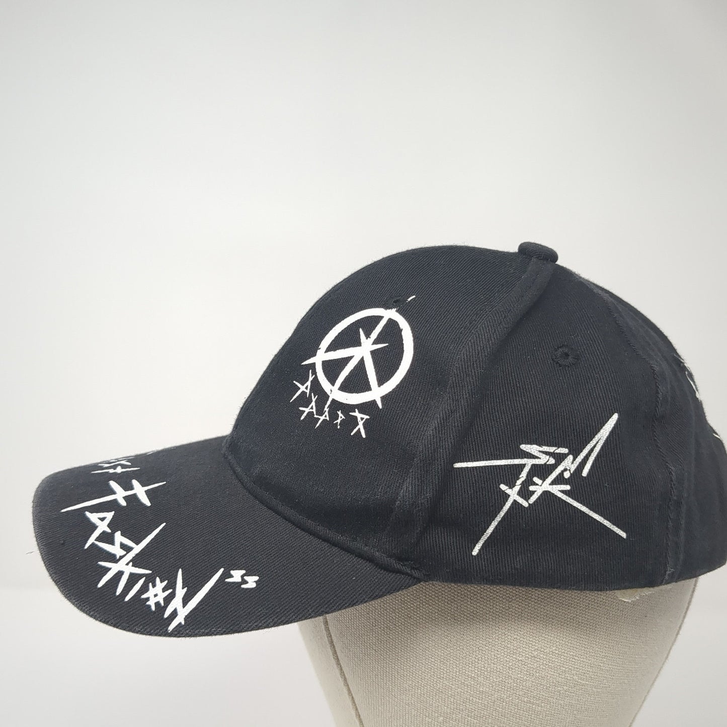 SMFK Slideback Hat Black One Size Adjustable Star Logo 6 Panel Outdoor
