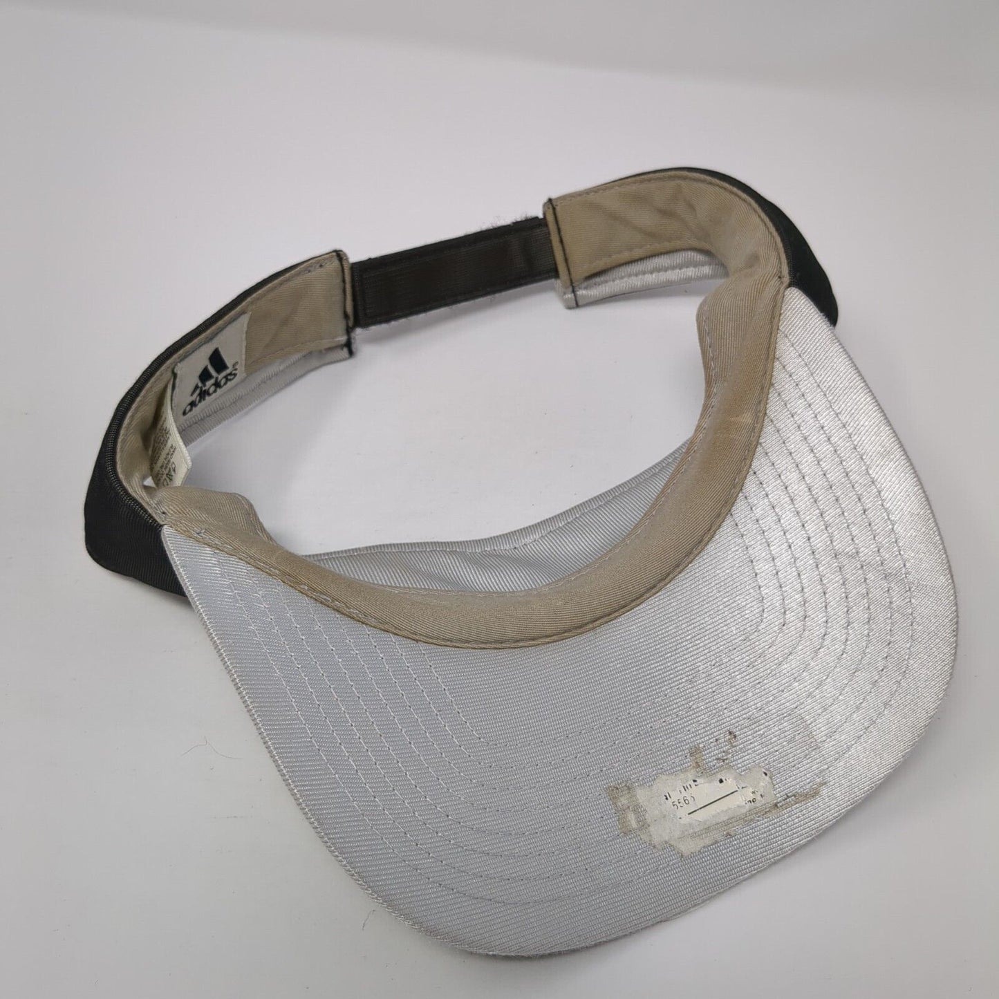 Adidas Strapback Golf Sun Visor Black One Size Adjustable Embroidered Polyester