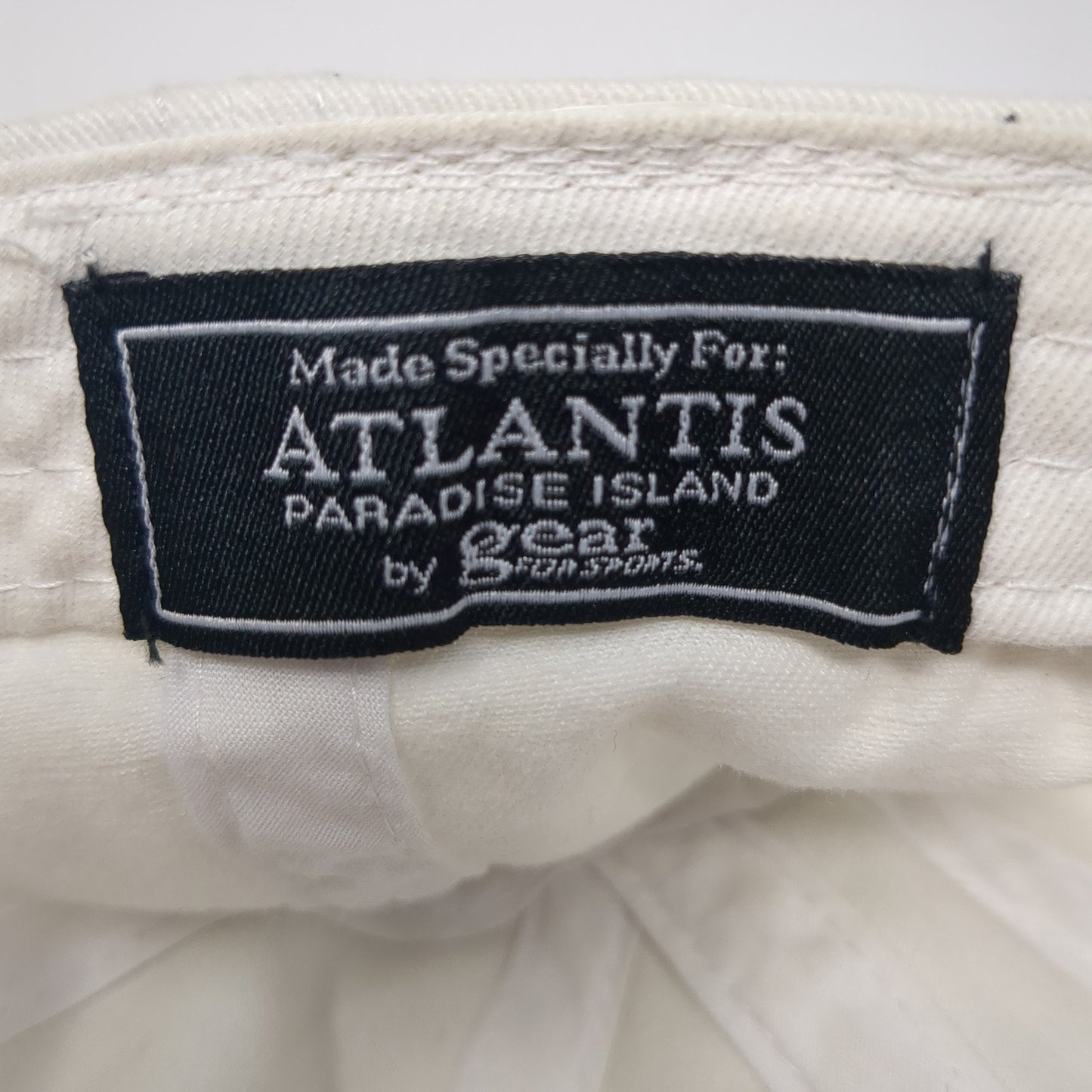 Atlantis Paradise Island Baseball Cap White One Size Adjustable Gear For Sports