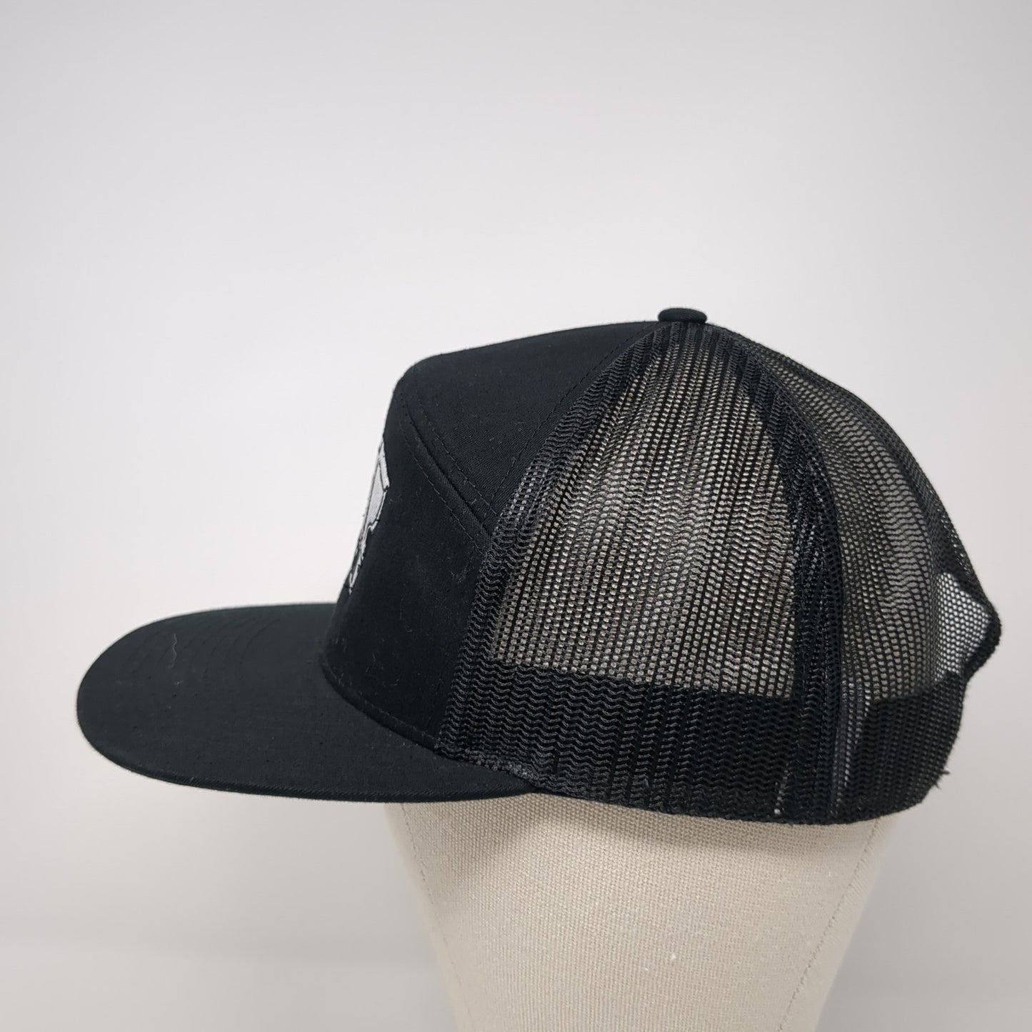Soder Snapback Trucker Hat Black One Size Adjustable Mesh Back Richardson