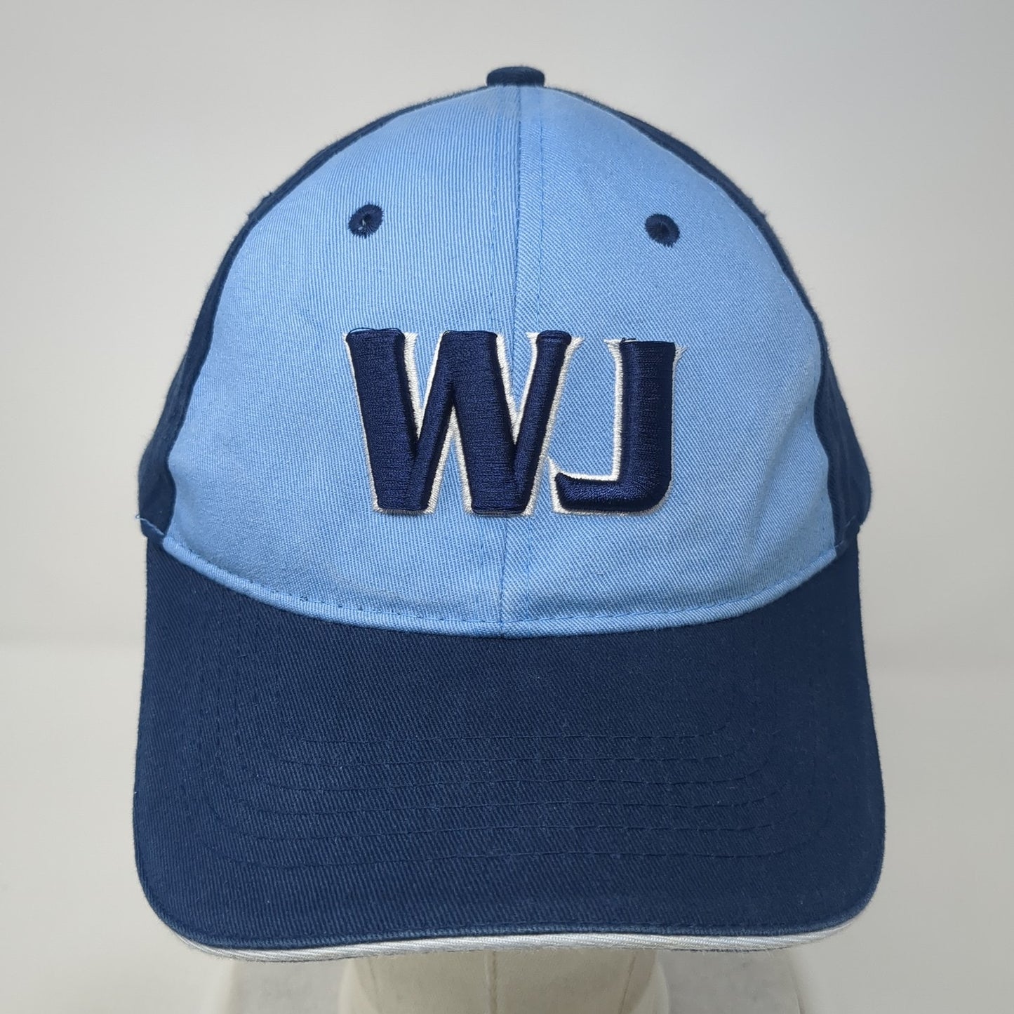 WJ Panthers Strapback Hat Blue One Size Adjustable Embroidered Colorblock