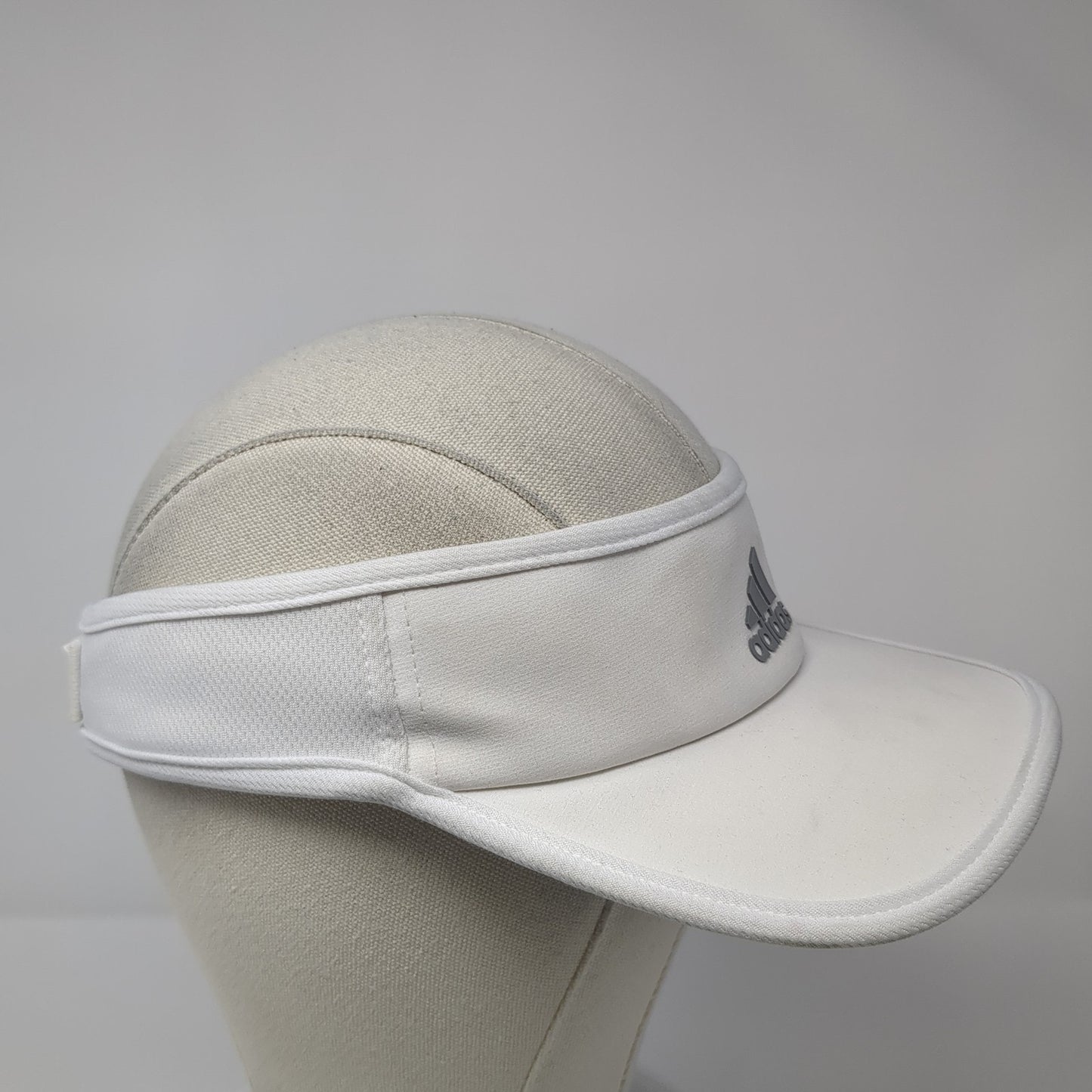 Adidas Climalite Sun Visor Hat White One Size Adjustable Strap Lightweight