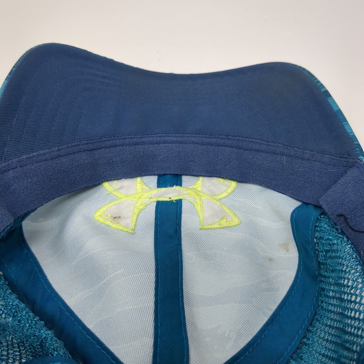 Under Armour Snapback Trucker Hat Blue One Size Adjustable Embroidered Mesh Back