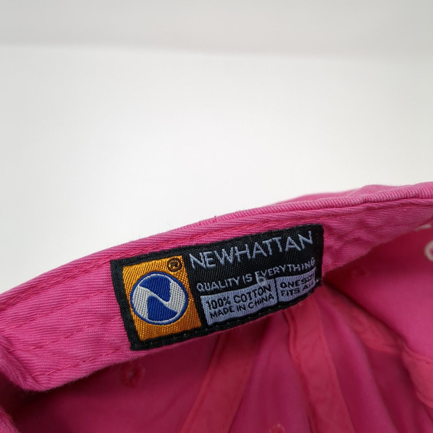 New York Since 1625 Slideback Hat Pink One Size Embroidered Newhattan
