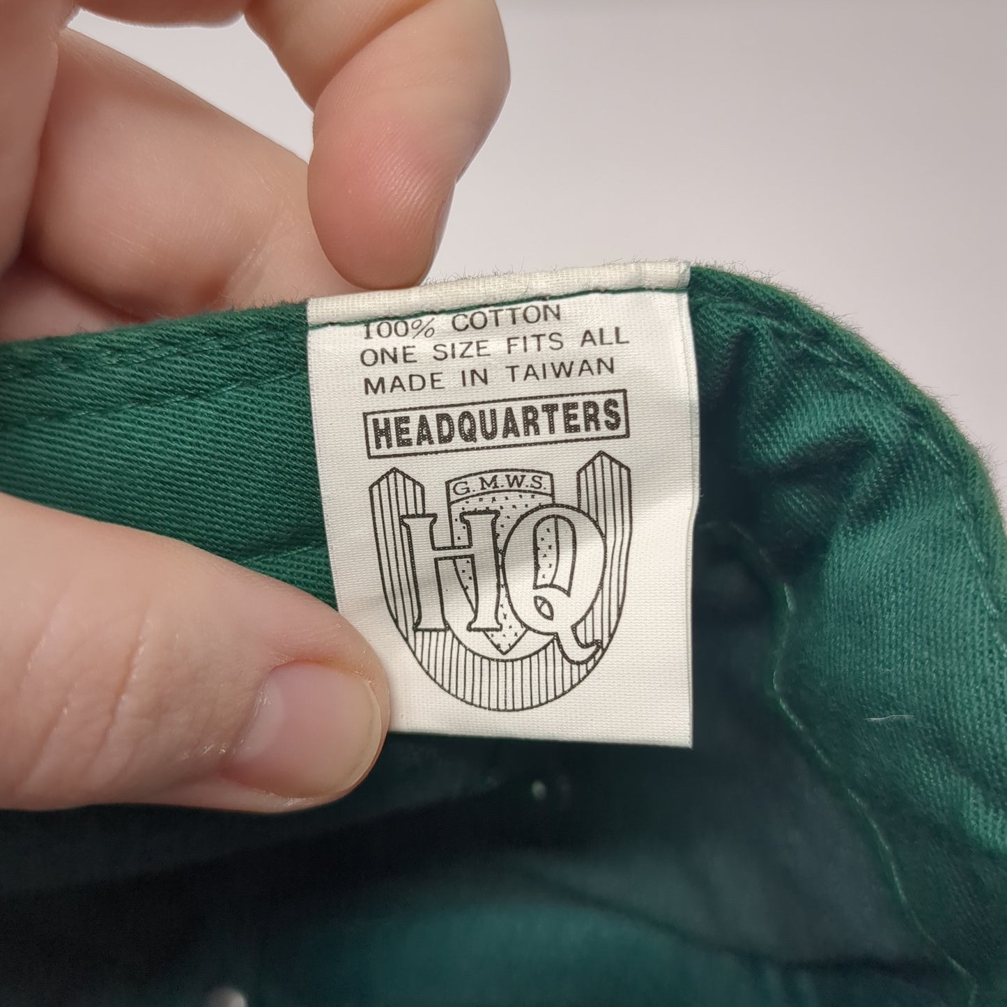 Park City Strapback Baseball Cap Green OS Adjustable Embroidered Headquarters
