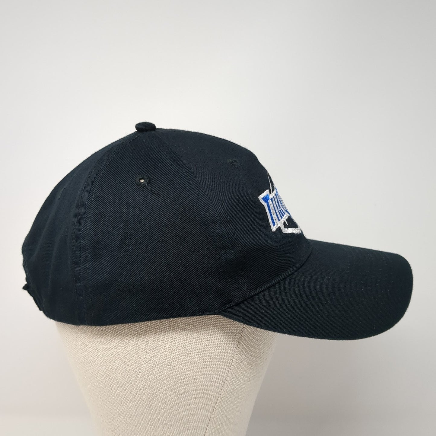 Timberline Football Strapback Hat Black One Size Adjustable Embroidered