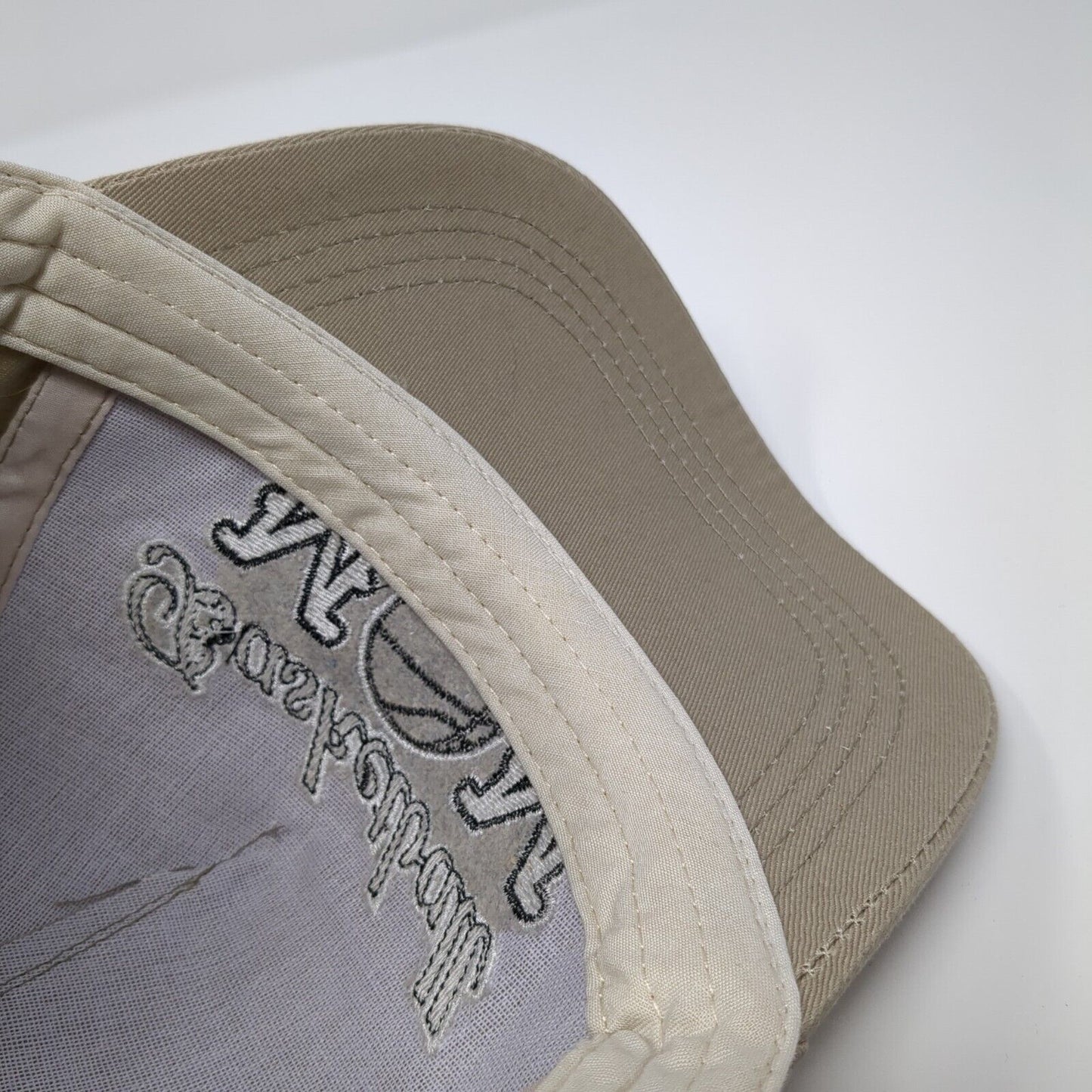 Basketball Mom Strapback Hat Tan One Size Adjustable Solid Rhinestone