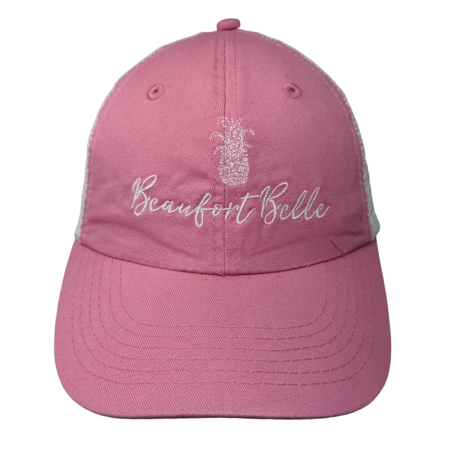 Beaufort Belle Snapback Trucker Hat Pink One Size Adjustable Mesh Back Adams