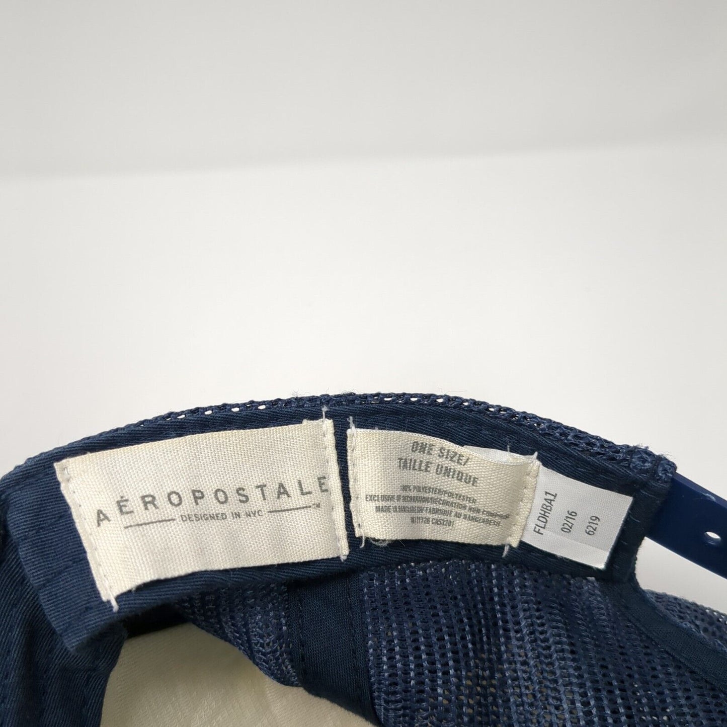 87 NYC Snapback Trucker Hat Blue One Size Adjustable Mesh Back Aeropostale