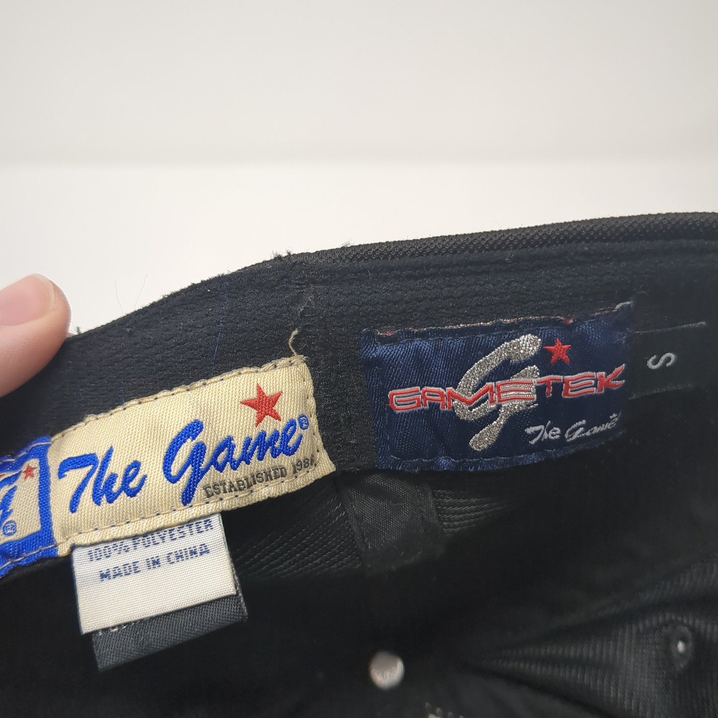 Letter A Logo Fitted Hat Black Small Embroidered The Game Colorblock