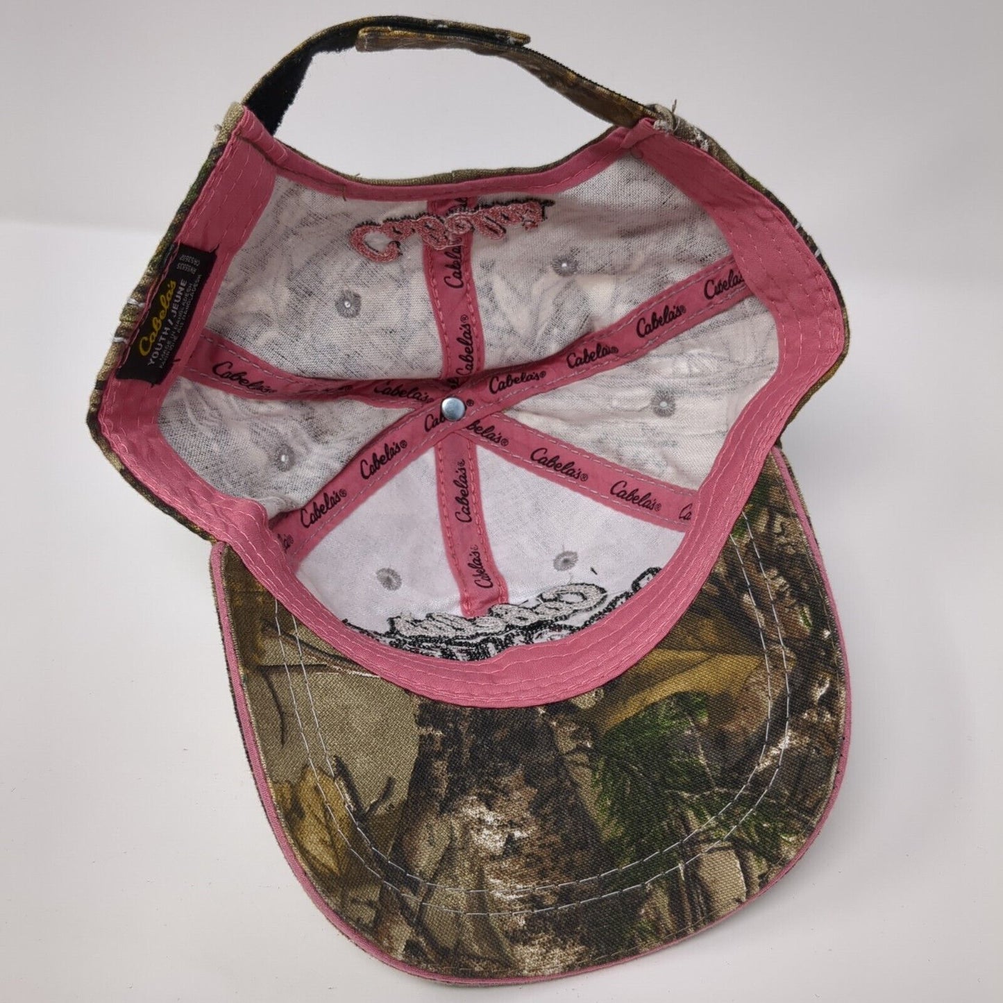 Cabela's Hunter Strapback Hat Camo Youth One Size Realtree Embroidered