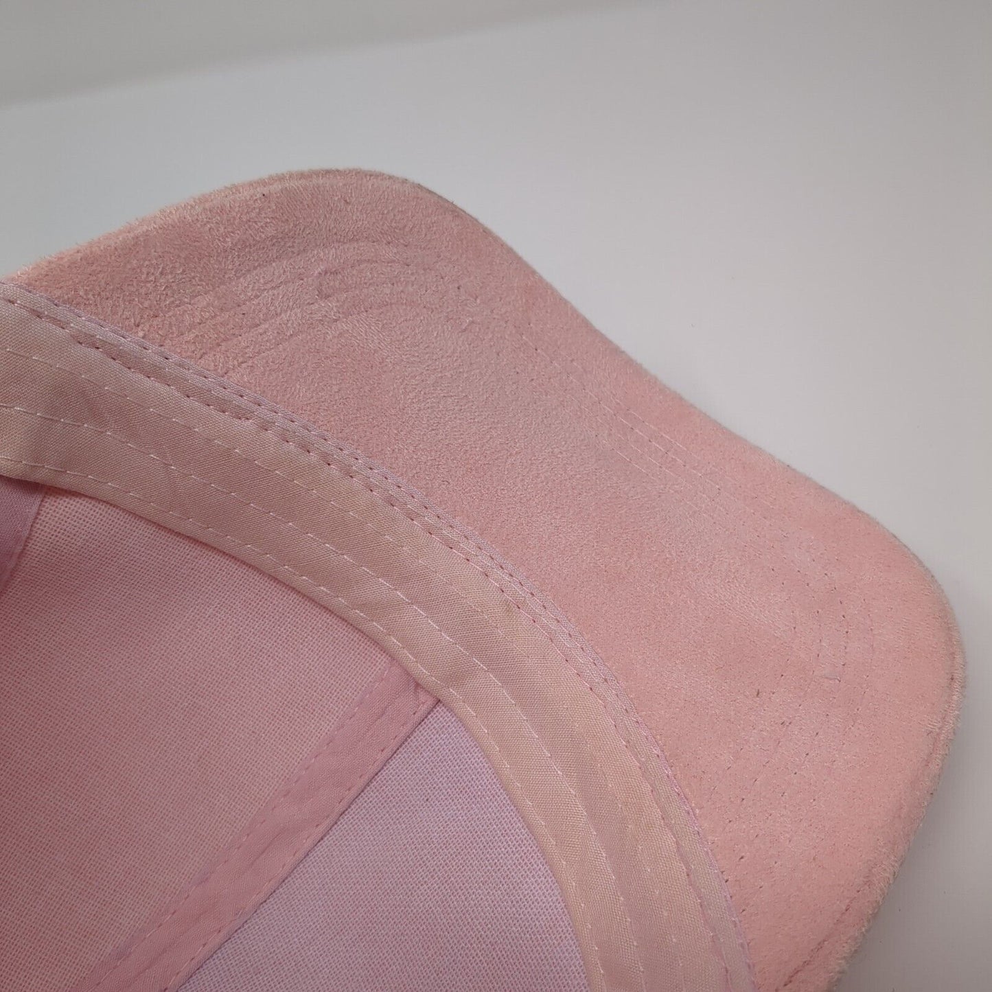 Unbranded Slideback Hat Pink One Size Adjustable Vented Holes 6 Panel Blank