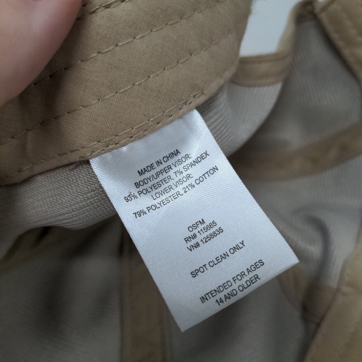 Unbranded Strapback Hat Tan OSFM Suede Adjustable Solid 6 Panel Blank