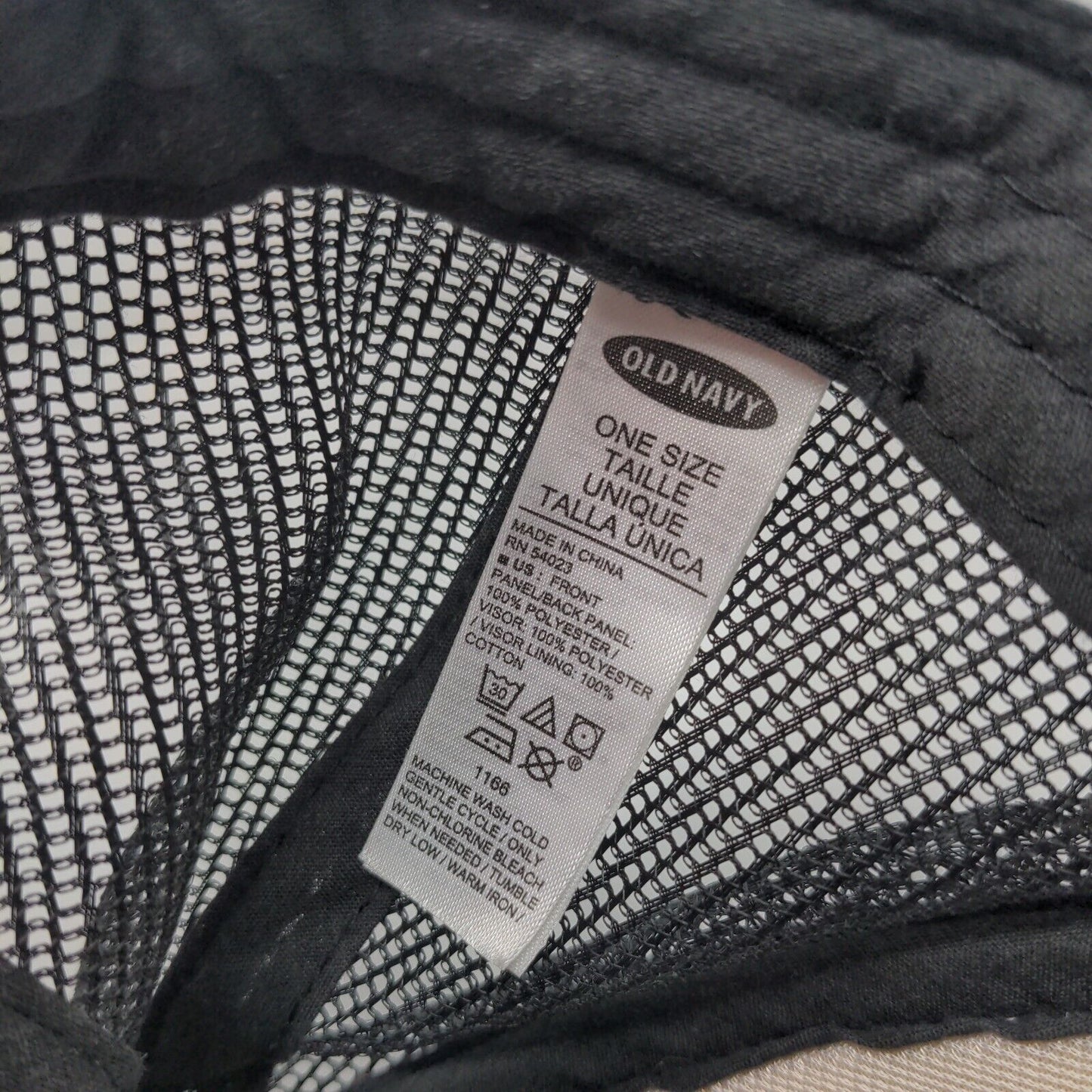 CALI Snapback Trucker Hat Black OSFA Adjustable Mesh Back Old Navy Polyester