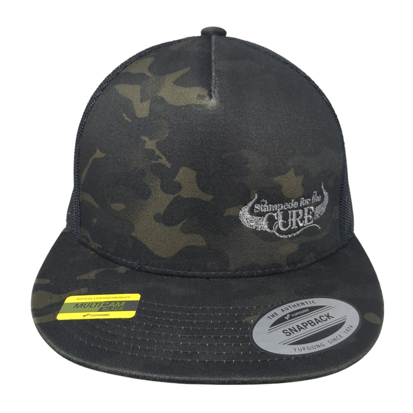 Stampede For The Cure Snapback Trucker Hat Multicolor OS Mesh Back Yupoong