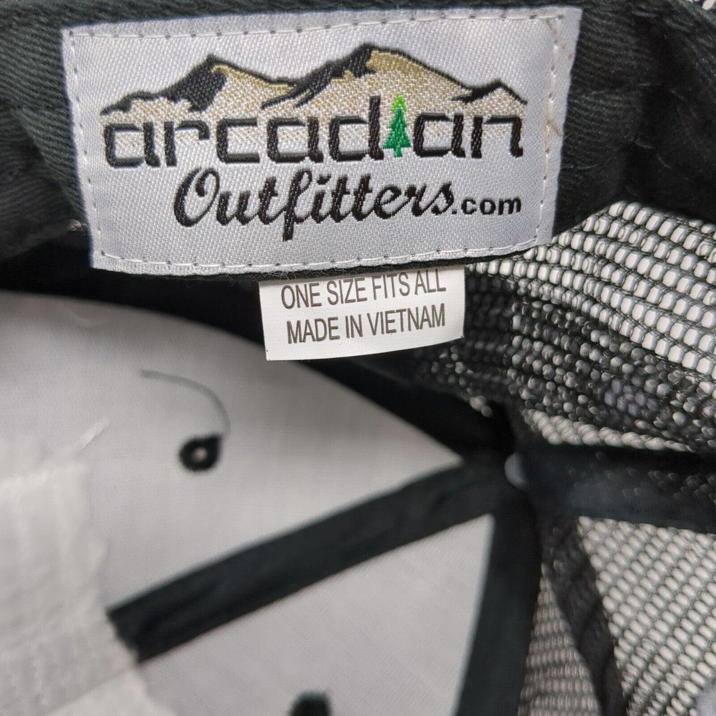 Flag Patch Snapback Trucker Hat Gray OSFA Mesh Back Arcadian Outfitters