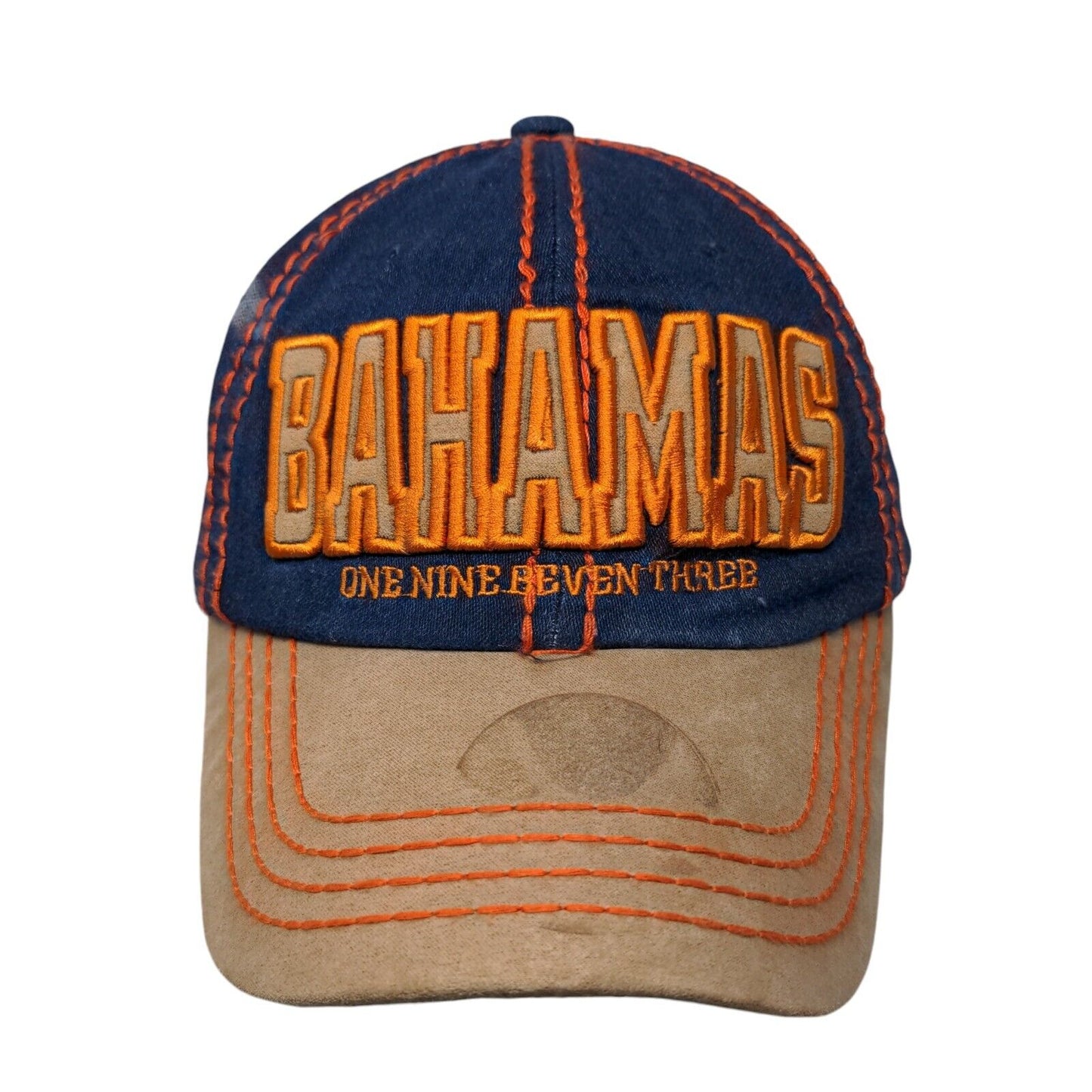 Bahamas 1973 Strapback Hat Multi One Size Embroidered Colorblock 6 Panel