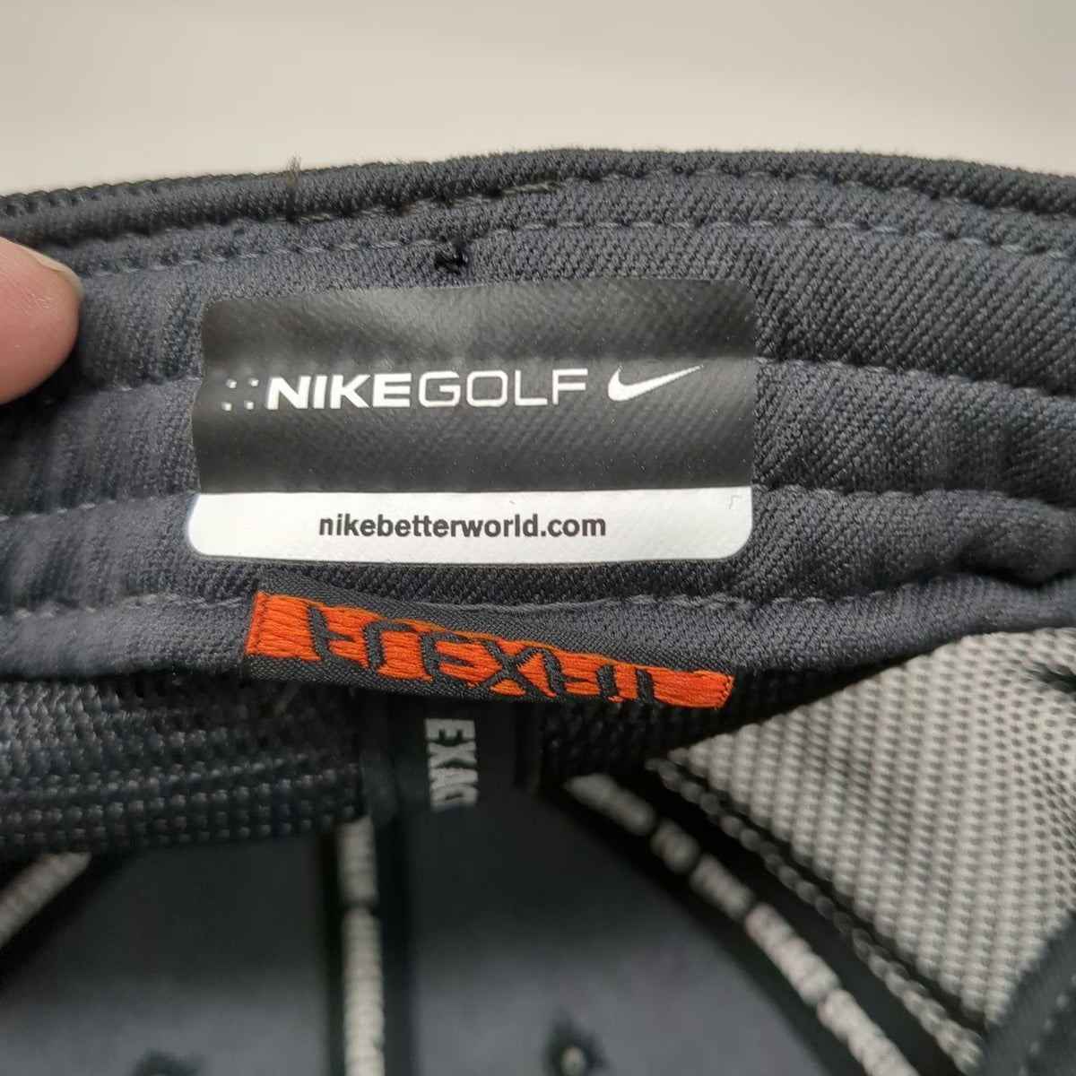 Nike Baseball Cap Black One Size Fitted Mesh Back Swoosh Structured Golf Hat