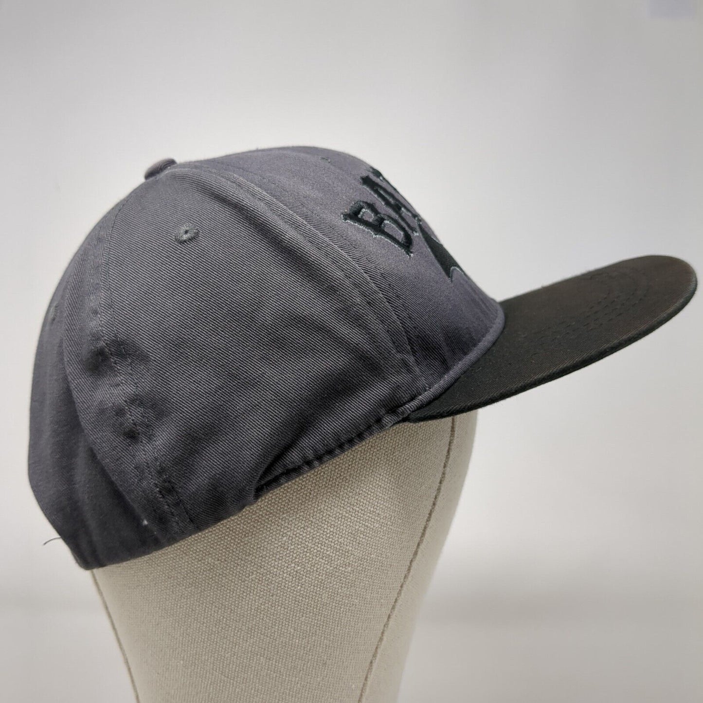 Batman Snapback Hat Gray One Size Adjustable Embroidered 6 Panel DC Comics