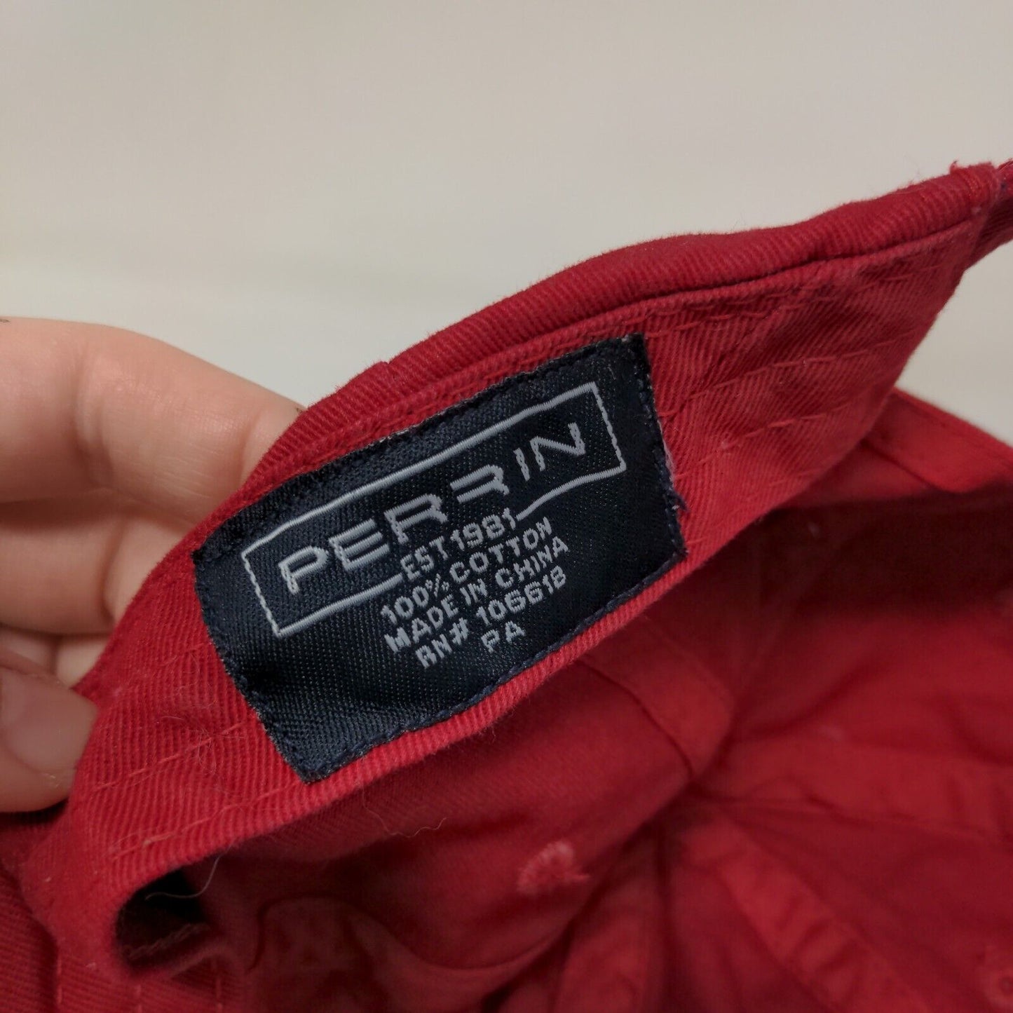 Hilton Head Island Slideback Hat Red One Size Embroidered Perrin