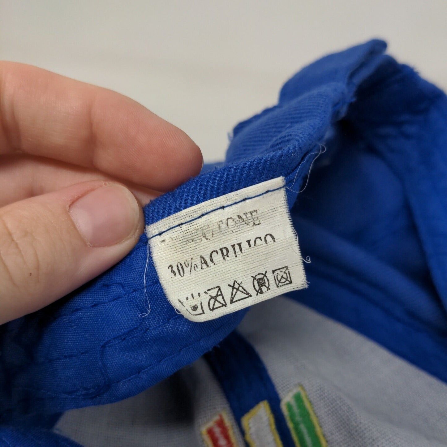 Roma Strapback Hat Blue One Size Embroidered Adjustable Colorblock