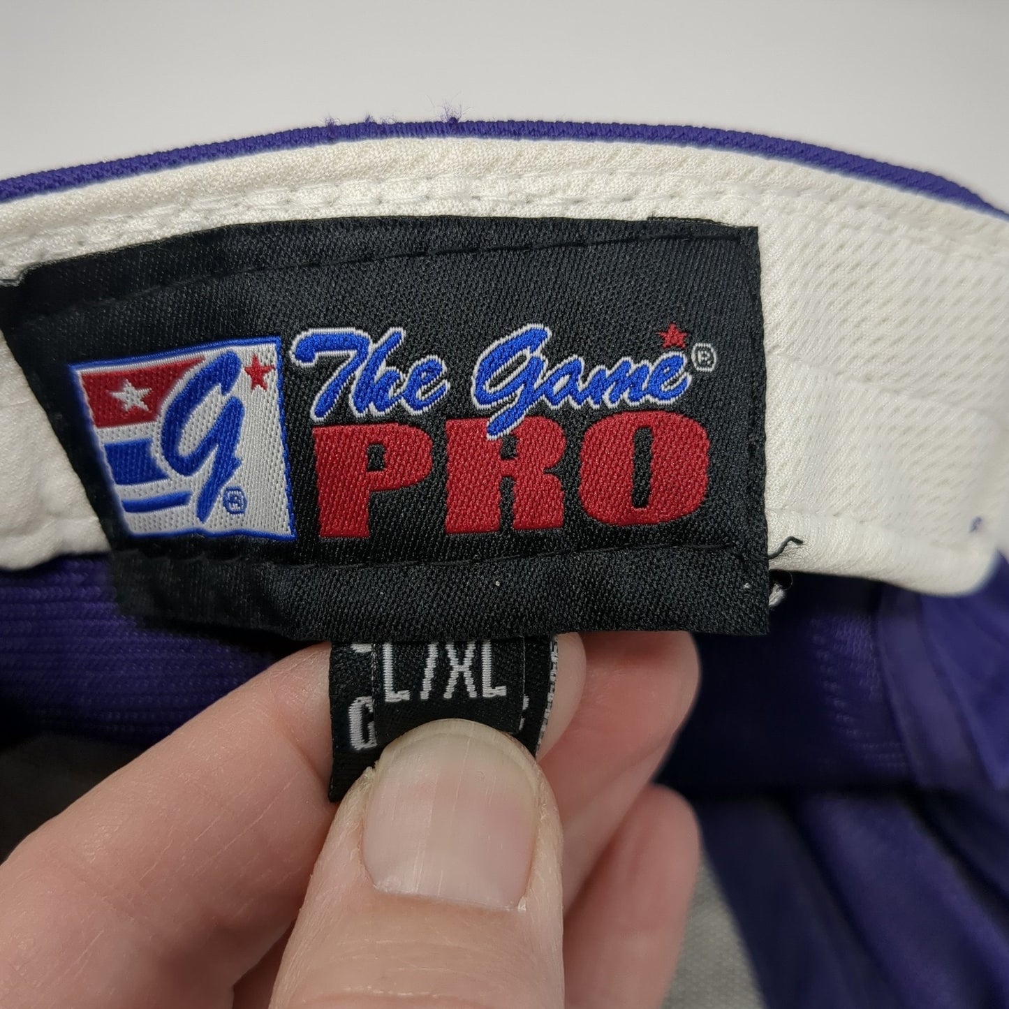 Softball Strapback Hat Purple XL Adjustable Embroidered The Game Pro