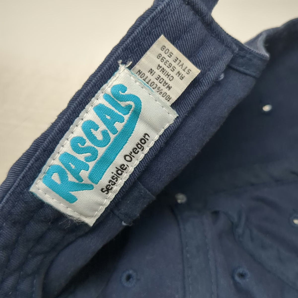 Rascals Baseball Cap Blue One Size Oregon Patch Slideback Strap Adjustable hat