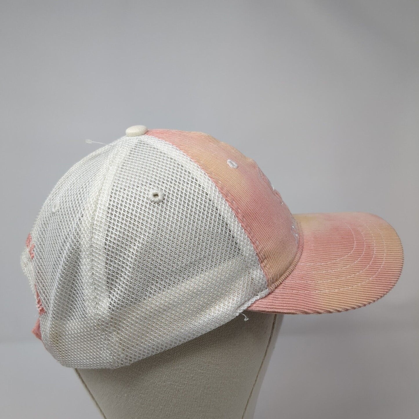 John Deere Strapback Trucker Hat Pink One Size Adjustable Embroidered Mesh Back