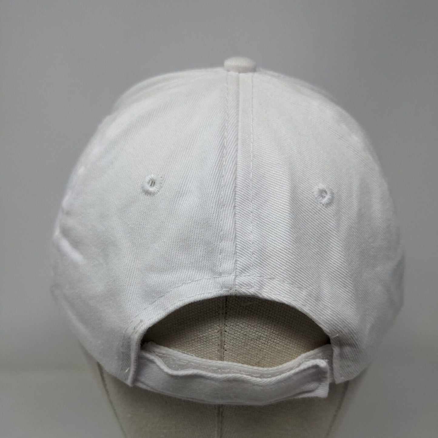 Cheval Golf and Country Club Strapback Hat White One Size Embroidered