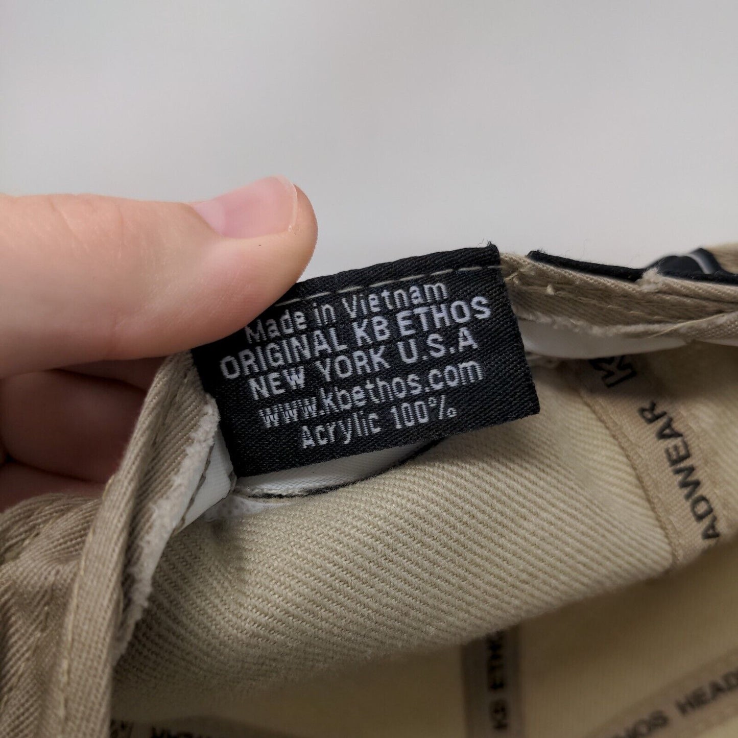 KB ETHOS Fitted Hat Tan 7 1/8 Solid Vent Holes 6 Panel Blank